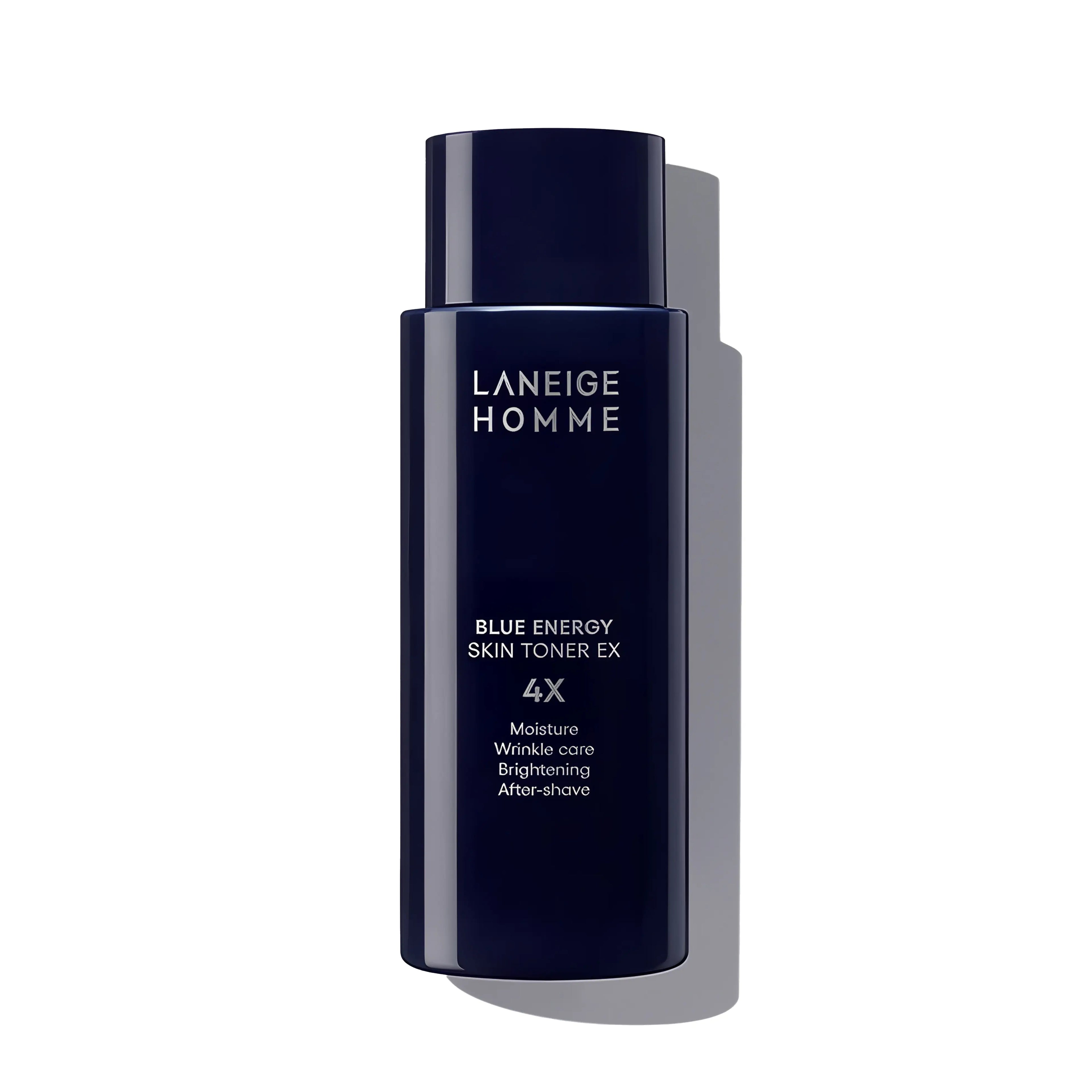 LANEIGE Blue Energy Skin Toner for Men 180ml, refreshing gel toner with deep sea water and ginseng extract to hydrate, soothe tired skin, and tighten pores for a revitalized complexion.
