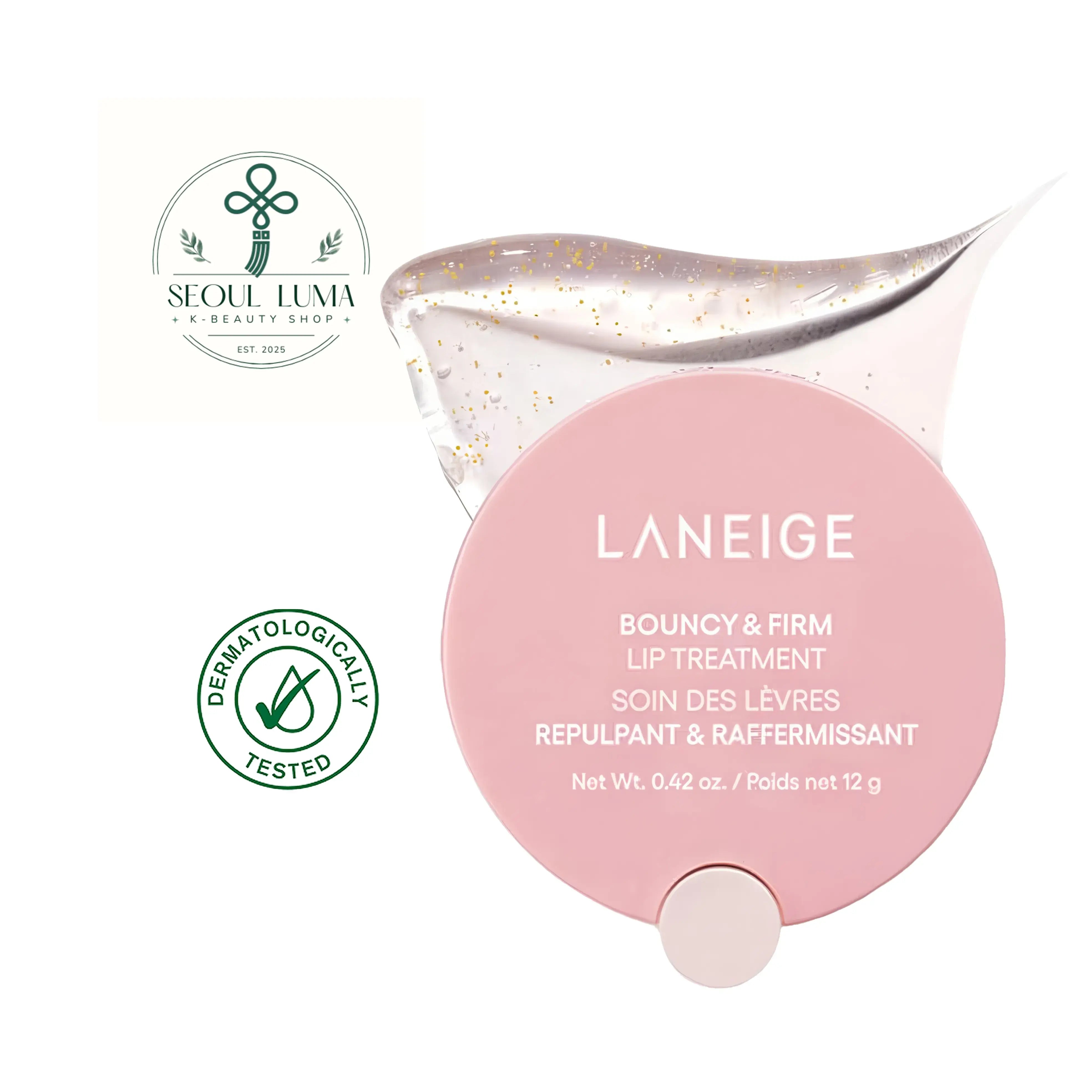 LANEIGE Bouncy & Firm Lip Treatment - anti-aging lip treatment with collagen, peptides, and ceramide capsules for plumper, smoother, firmer lips