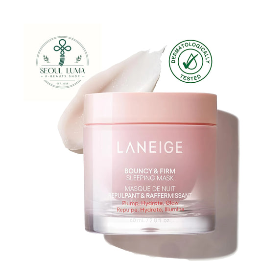 LANEIGE Bouncy & Firm Sleeping Mask - anti-aging overnight mask with peony collagen complex and hydro-melt capsules for firmer, plumper skin