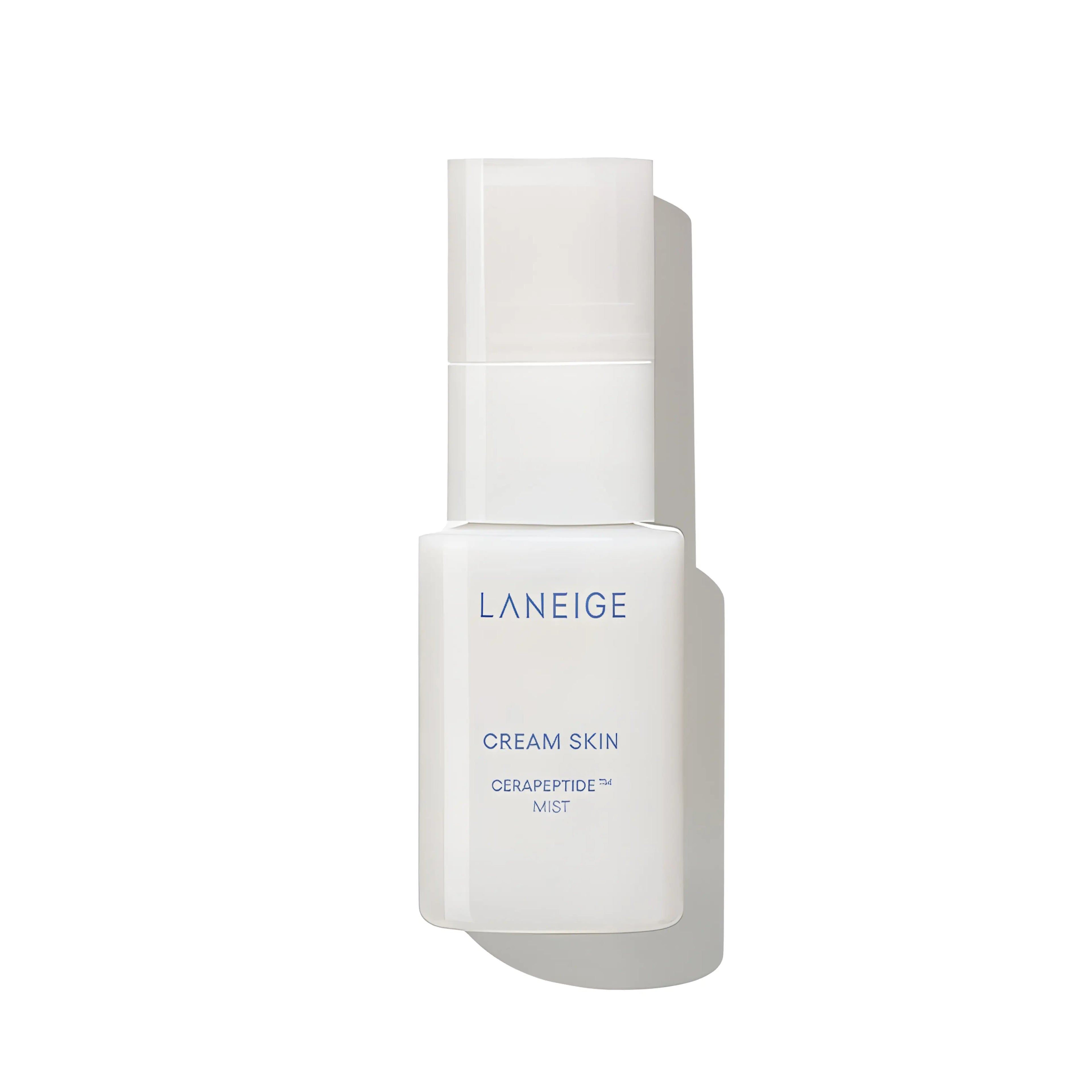 Laneige Cream Skin Cerapeptide™ Mist in a 30ml travel-friendly spray bottle. A fine hydrating mist that provides an instant dewy glow and strengthens the skin barrier.