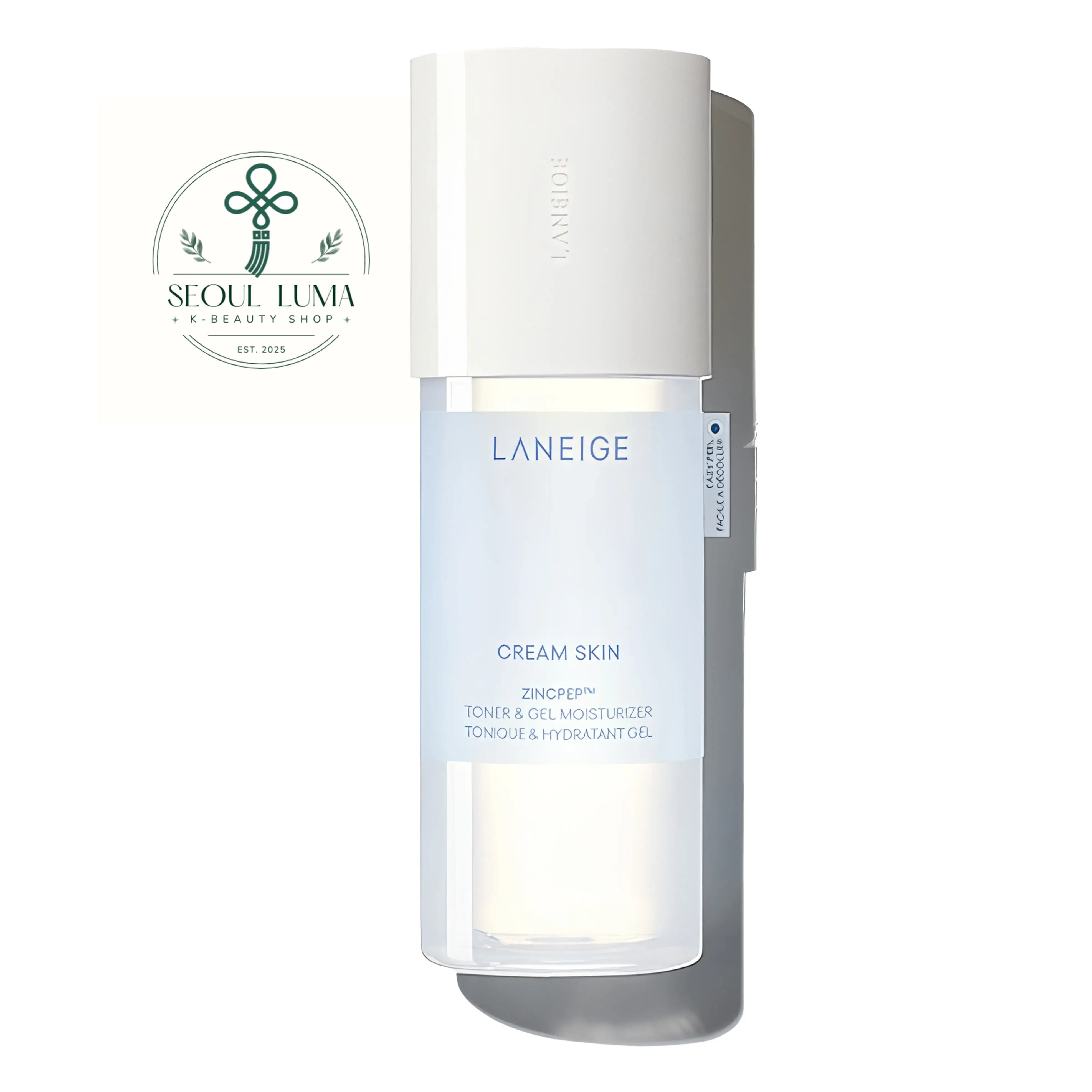 LANEIGE Cream Skin Zincpep™ Toner & Gel Moisturizer - 2-in-1 oil control gel toner with zinc, peptides, and ceramides for oily dehydrated skin