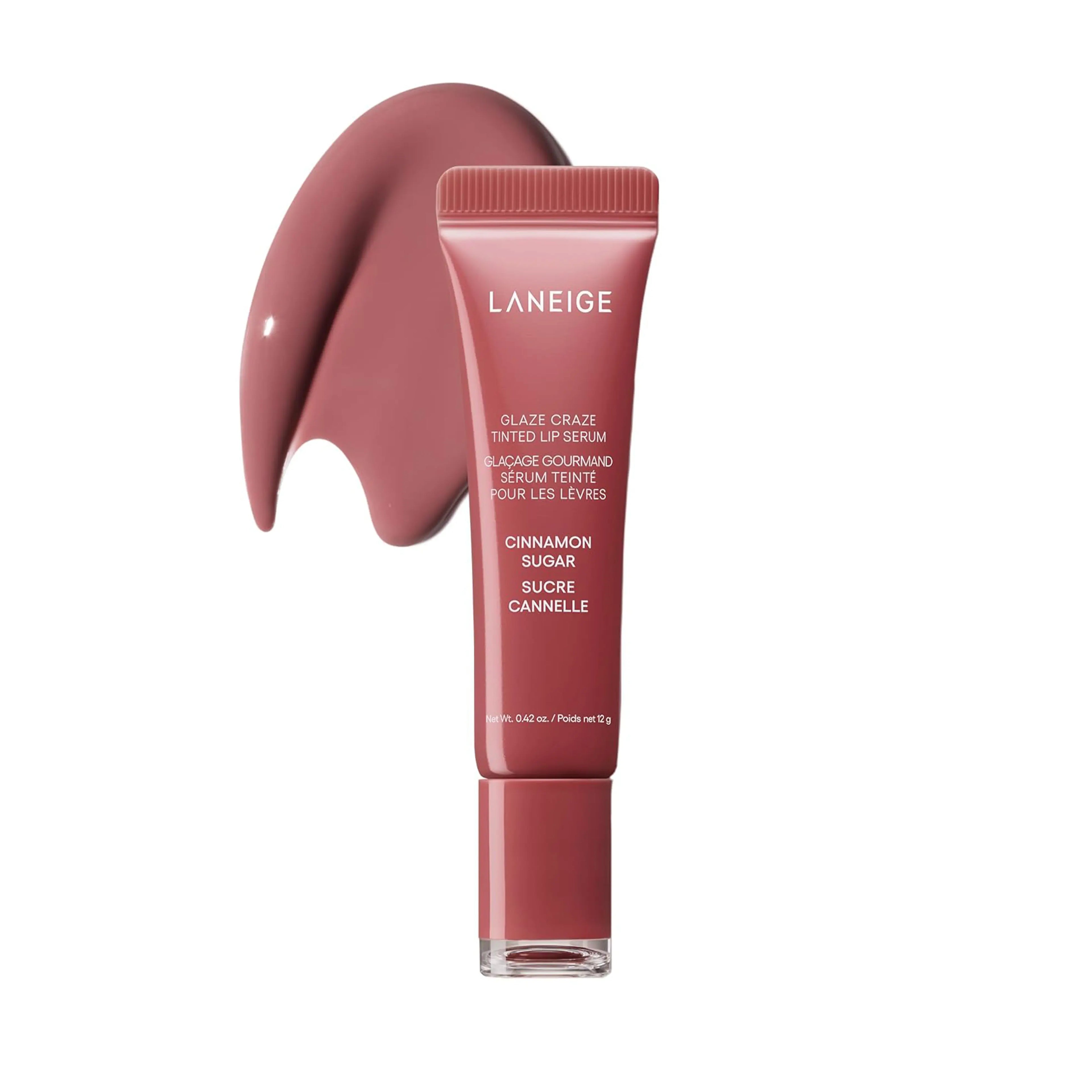 Laneige Glaze Craze Tinted Lip Serum 12g. A high-shine tinted lip treatment that provides intense hydration and a glass-like finish in 6 delicious colors.
