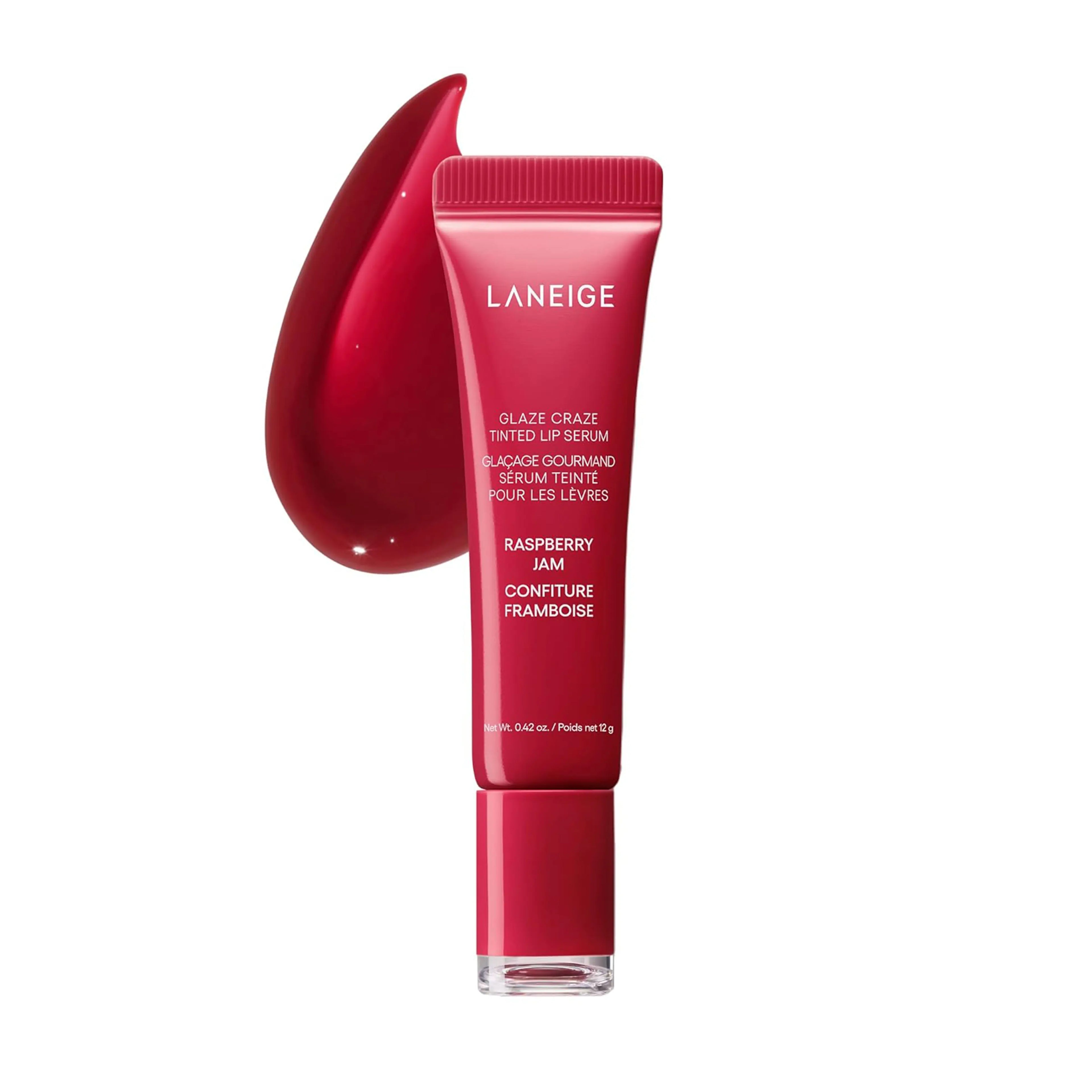 Laneige Glaze Craze Tinted Lip Serum 12g. A high-shine tinted lip treatment that provides intense hydration and a glass-like finish in 6 delicious colors.
