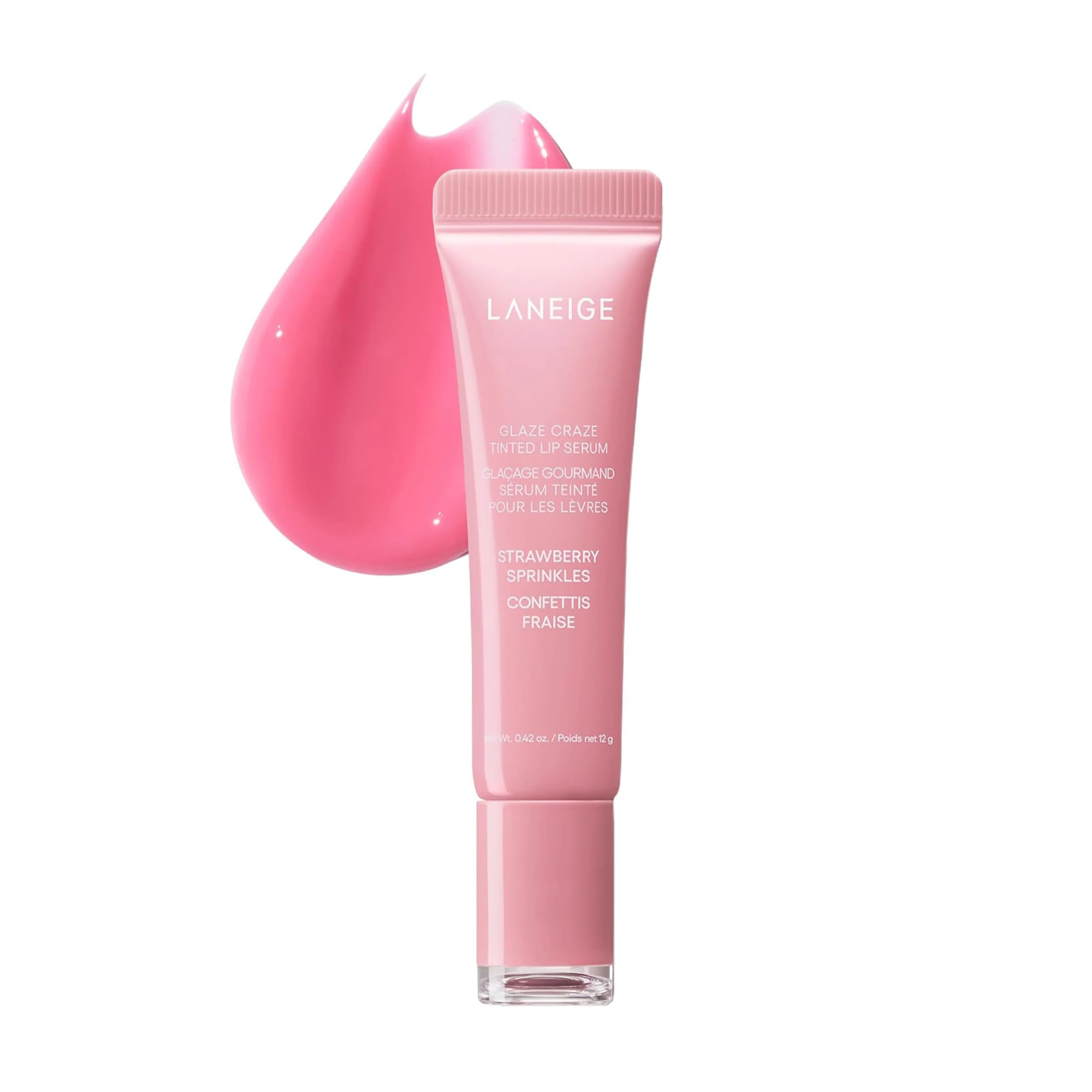 Laneige Glaze Craze Tinted Lip Serum 12g. A high-shine tinted lip treatment that provides intense hydration and a glass-like finish in 6 delicious colors.