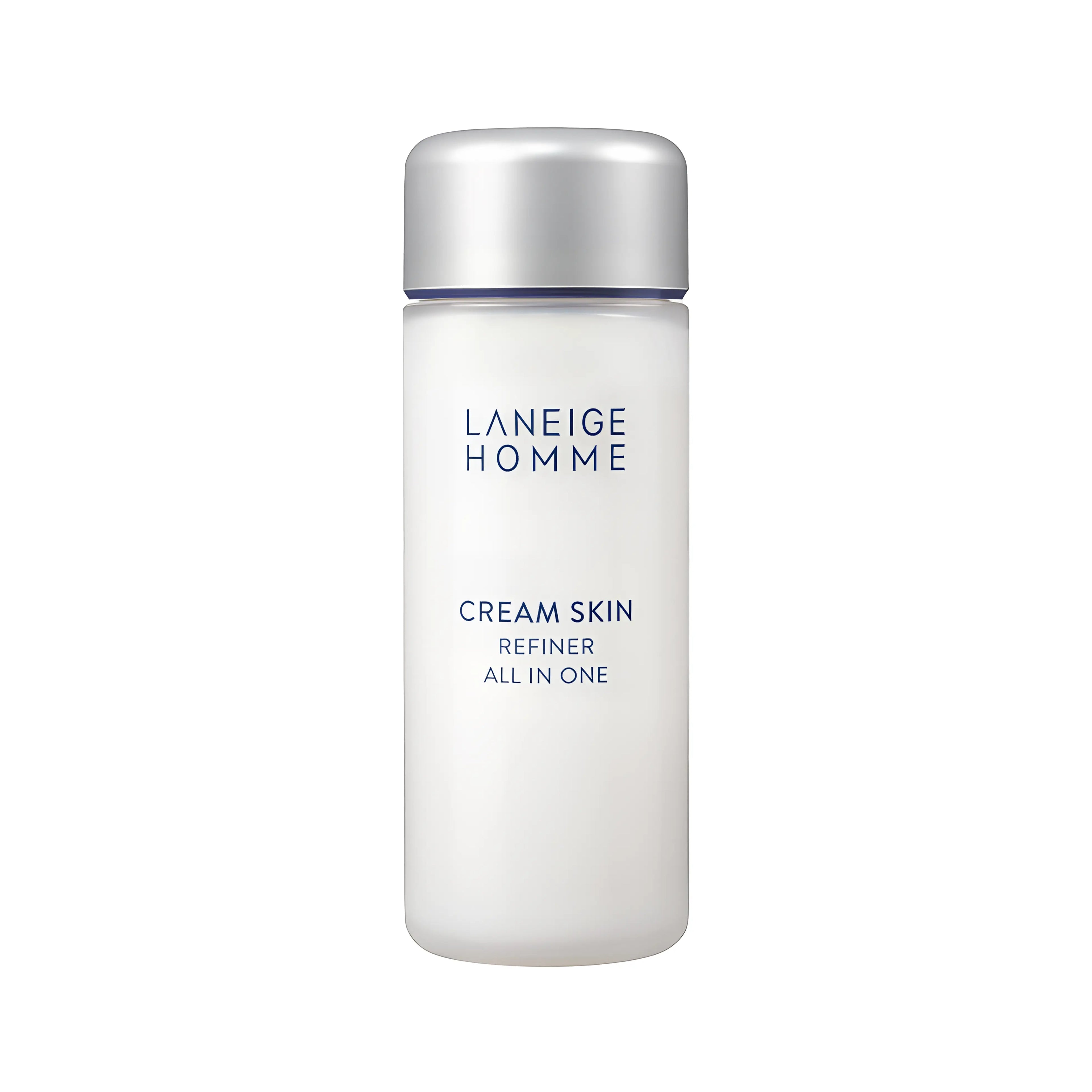 LANEIGE Homme Cream Skin Refiner All In One 150ml, men's all-in-one toner-moisturizer with Meadowfoam Seed Oil and Houttuynia Cordata to hydrate, soothe post-shave irritation, and balance oil for smooth skin.
