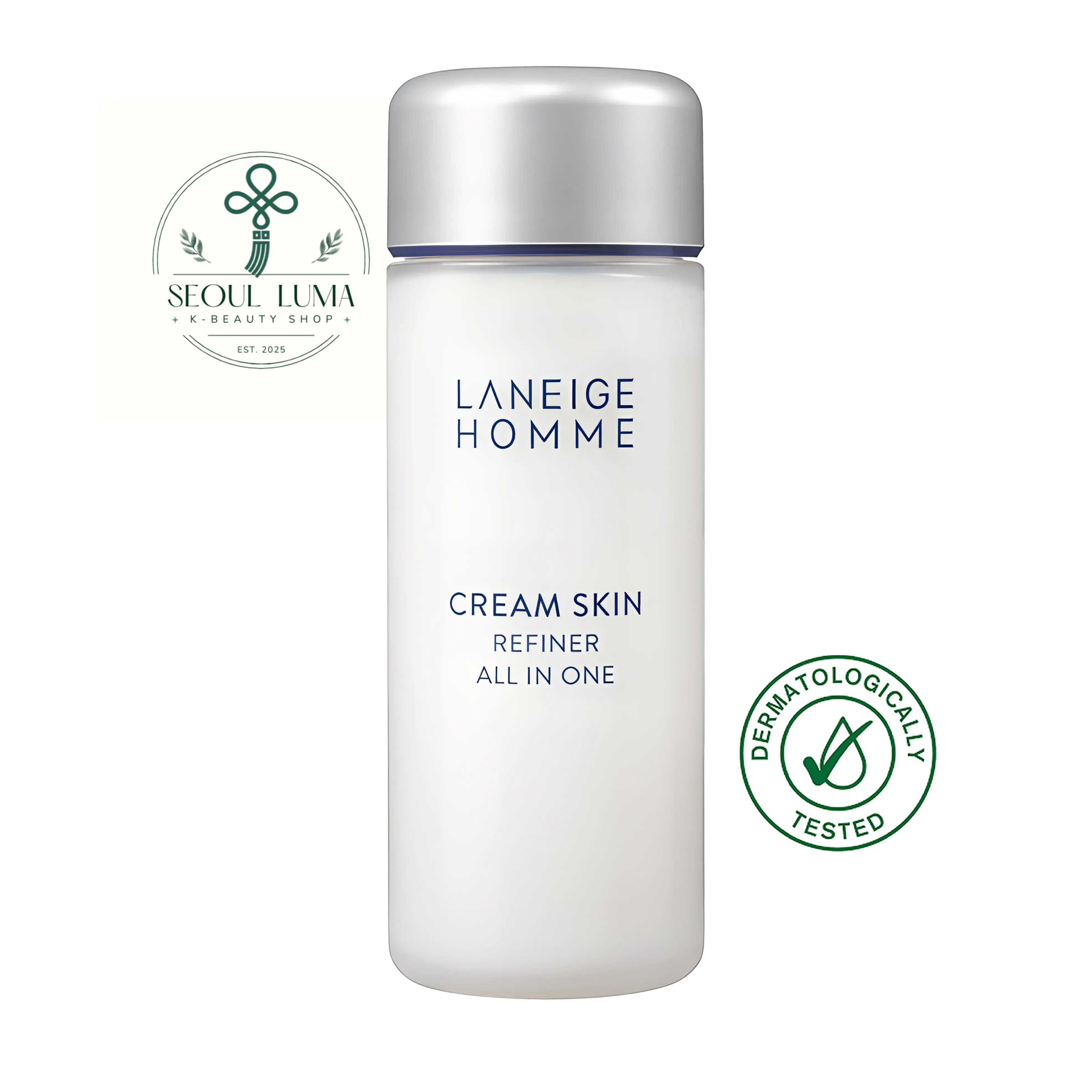 LANEIGE HOMME Cream Skin Refiner All In One - all-in-one toner and moisturizer with white leaf tea water for men's oily-dry combination skin