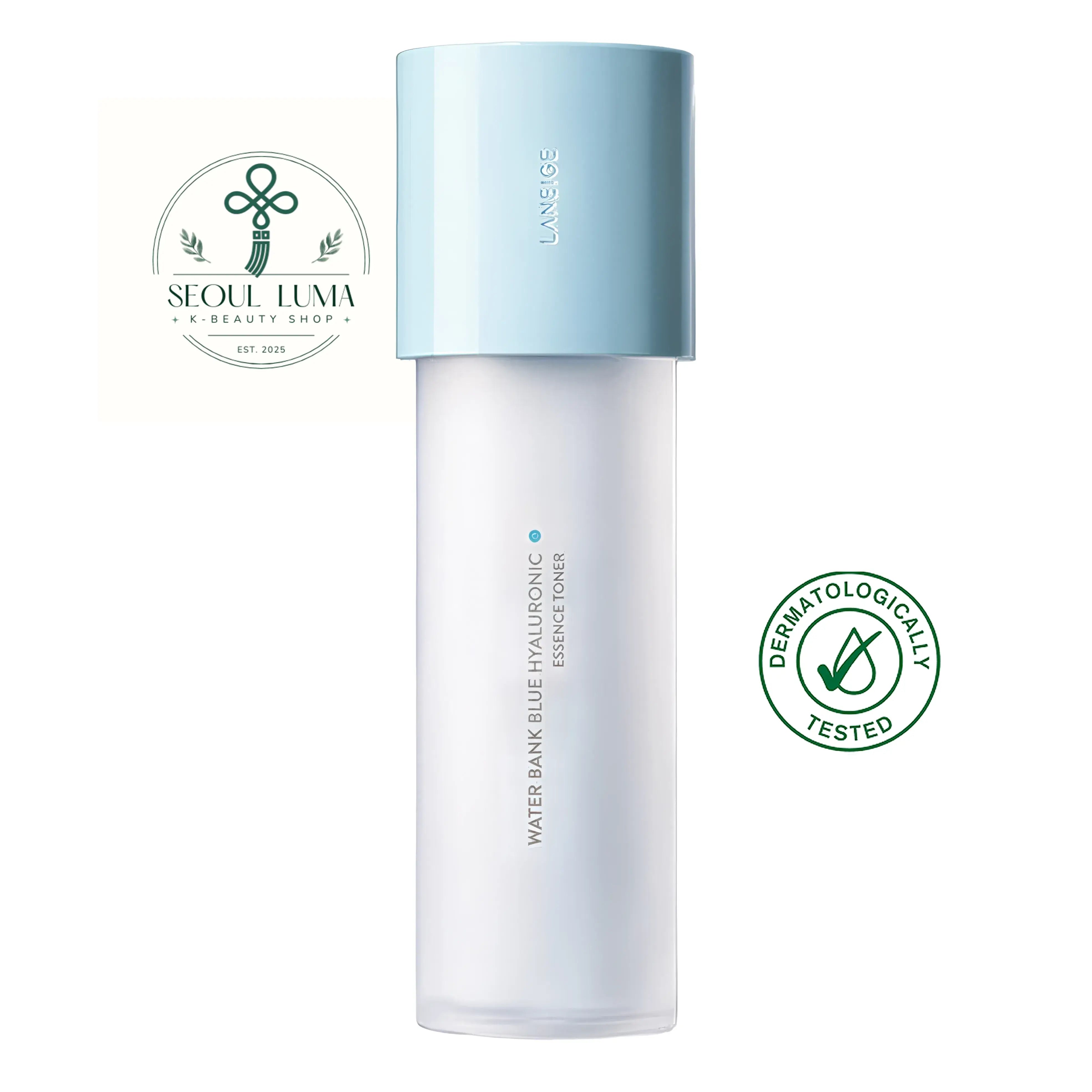 LANEIGE Water Bank Blue Hyaluronic Essence Toner For Combination to Oily Skin - hydrating toner with micro-sized Blue HA and PHA Soy-Yeast Complex for balanced, healthy skin