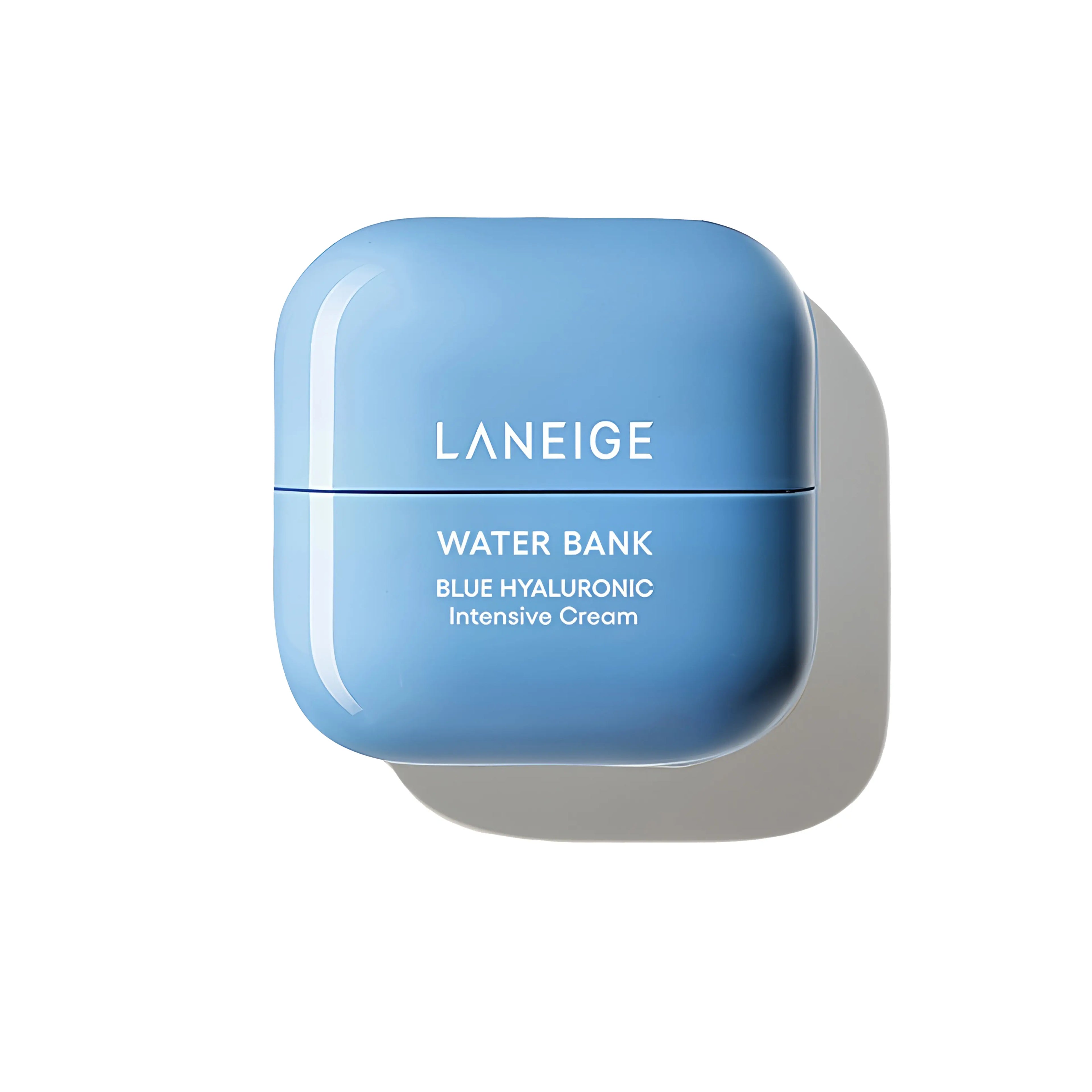 LANEIGE Water Bank Blue Hyaluronic Intensive Cream 50ml, rich moisturizer with Blue Hyaluronic Acid, Ceramides, and Panthenol to deeply hydrate, repair skin barrier, and soothe dryness for plump, resilient skin.
