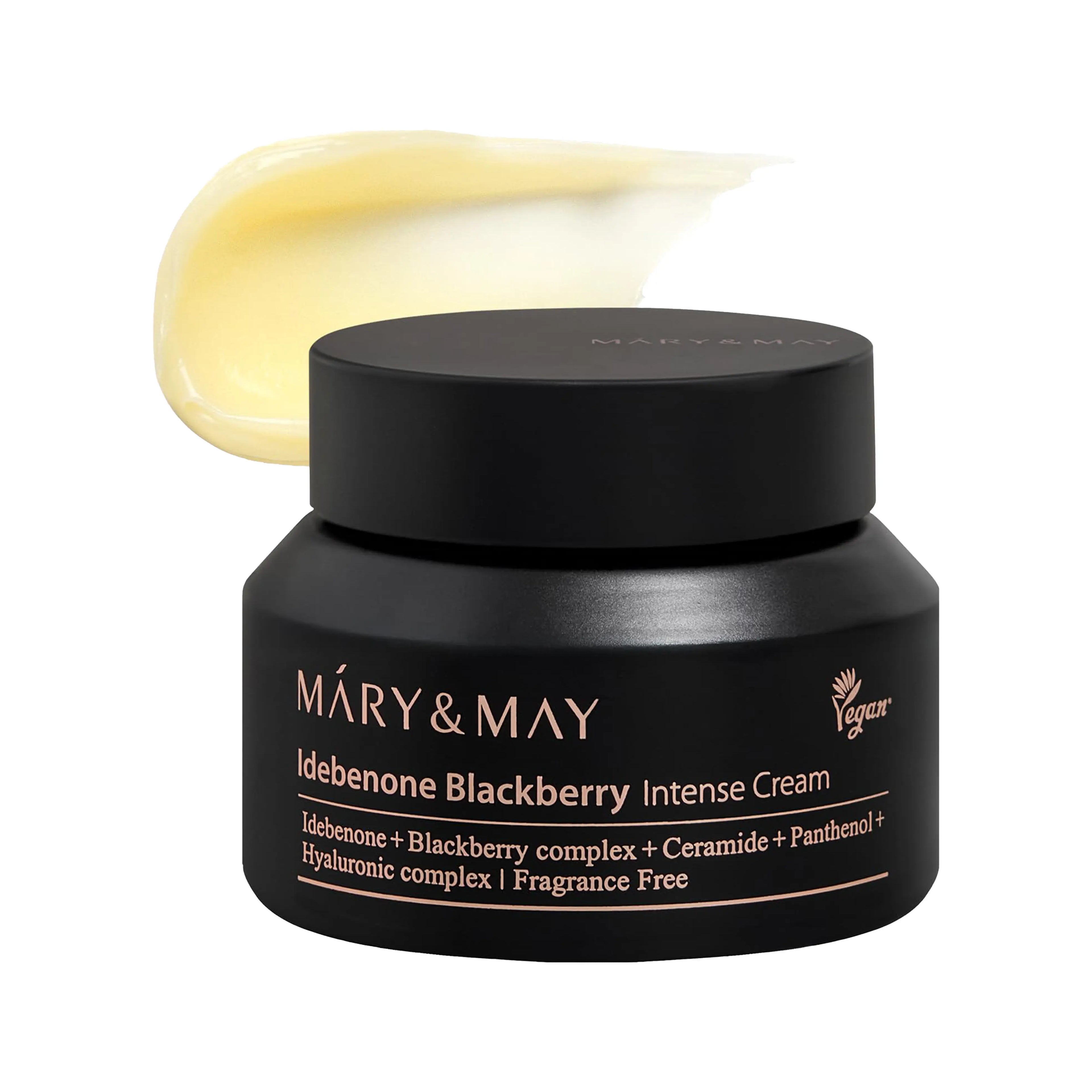 Mary&May Idebenone Blackberry Intense Cream 70g. K-beauty intensive antioxidant cream with 63% Blackberry Complex and Idebenone