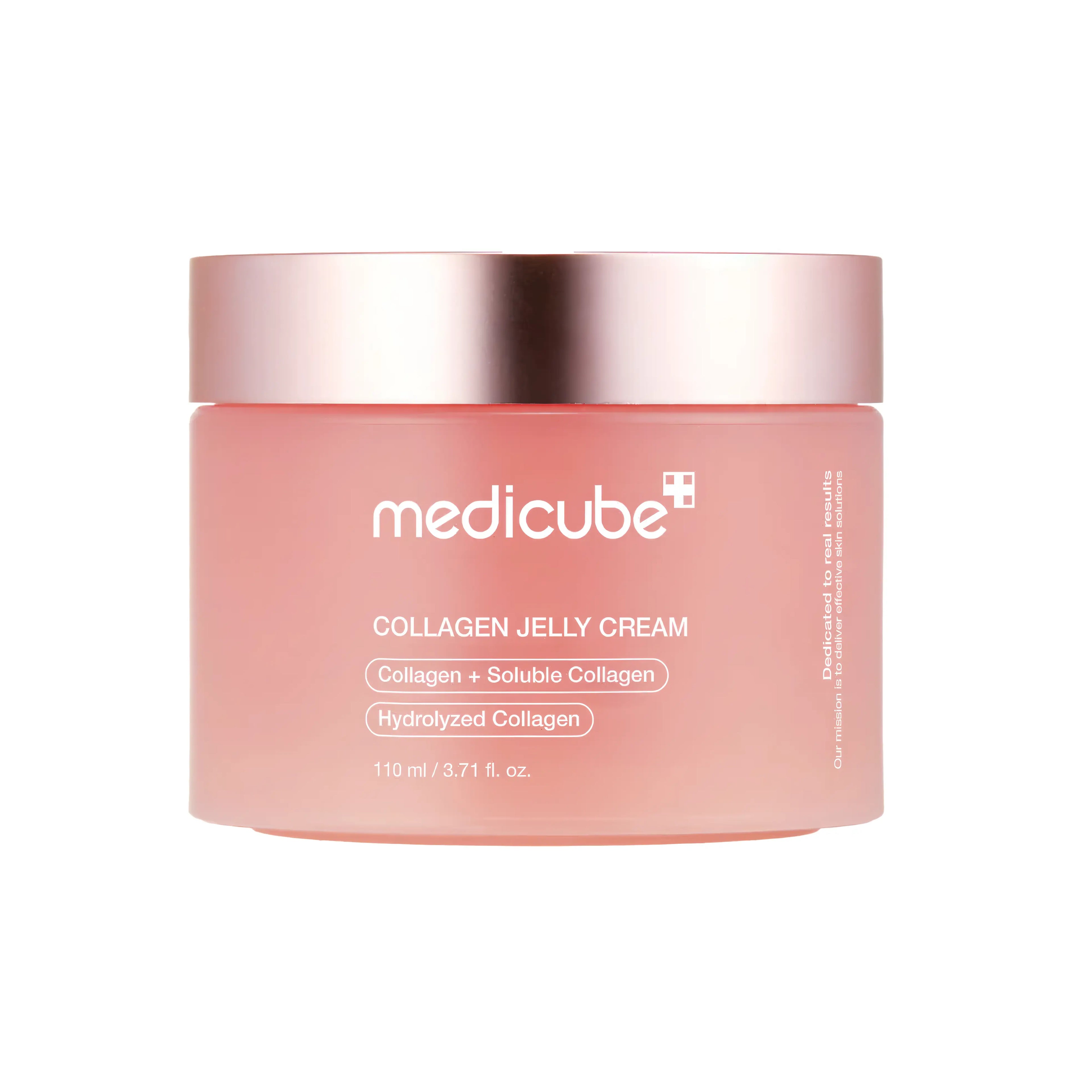 Medicube Collagen Gel Cream (110ml), lightweight gel moisturizer for oily to combination and dehydrated skin, features freeze-dried hydrolyzed collagen, niacinamide, multi-hyaluronic acid, elastin, squalane, and botanical extracts to provide instant bounce and hydration, improve elasticity, brighten tone, smooth texture, and strengthen skin barrier while delivering a non-greasy, radiant glass-skin finish.
