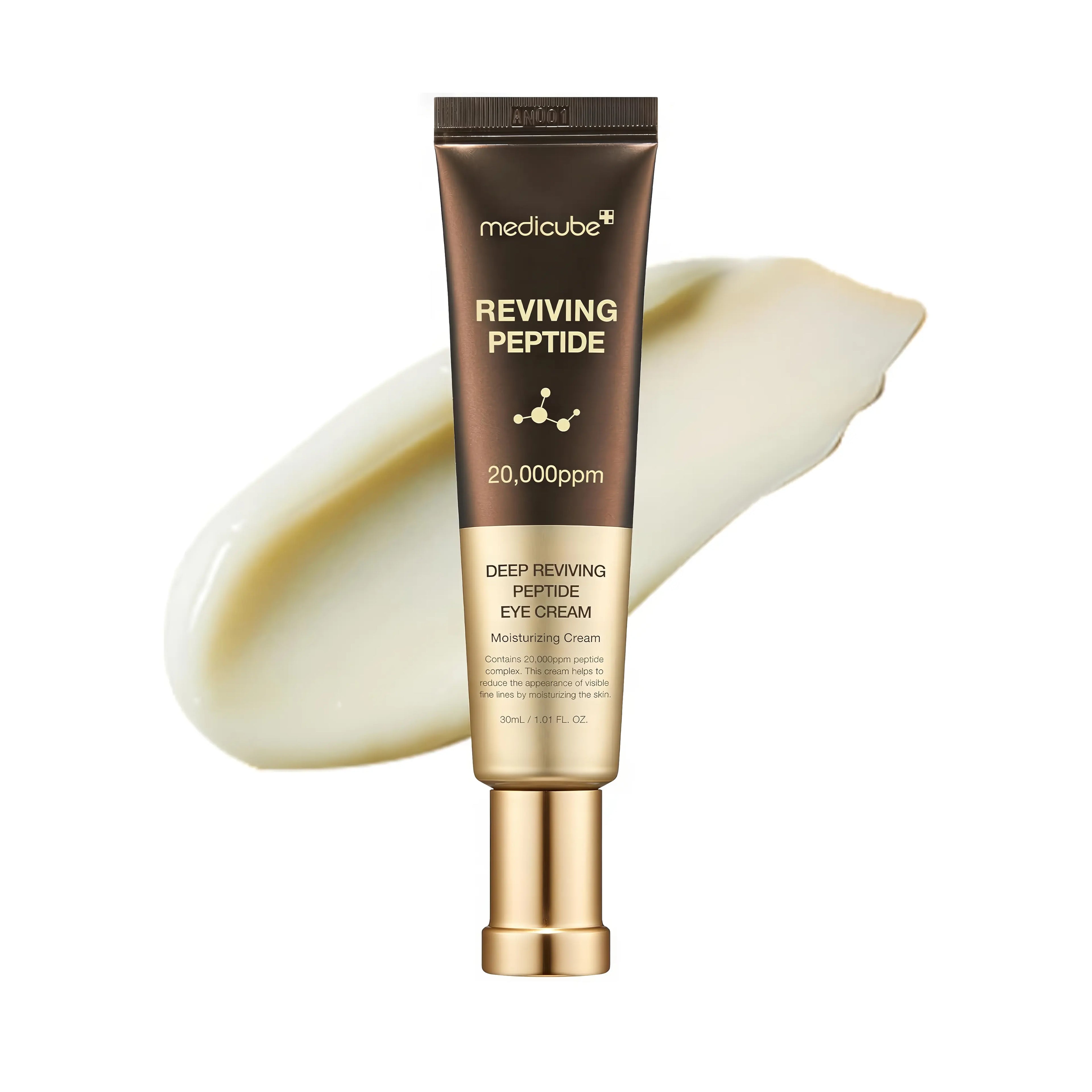 Medicube Deep Lifting Peptide Eye Cream 30ml. An intensive anti-aging eye treatment featuring a potent peptide complex to lift, firm, and reduce wrinkles around the eyes.