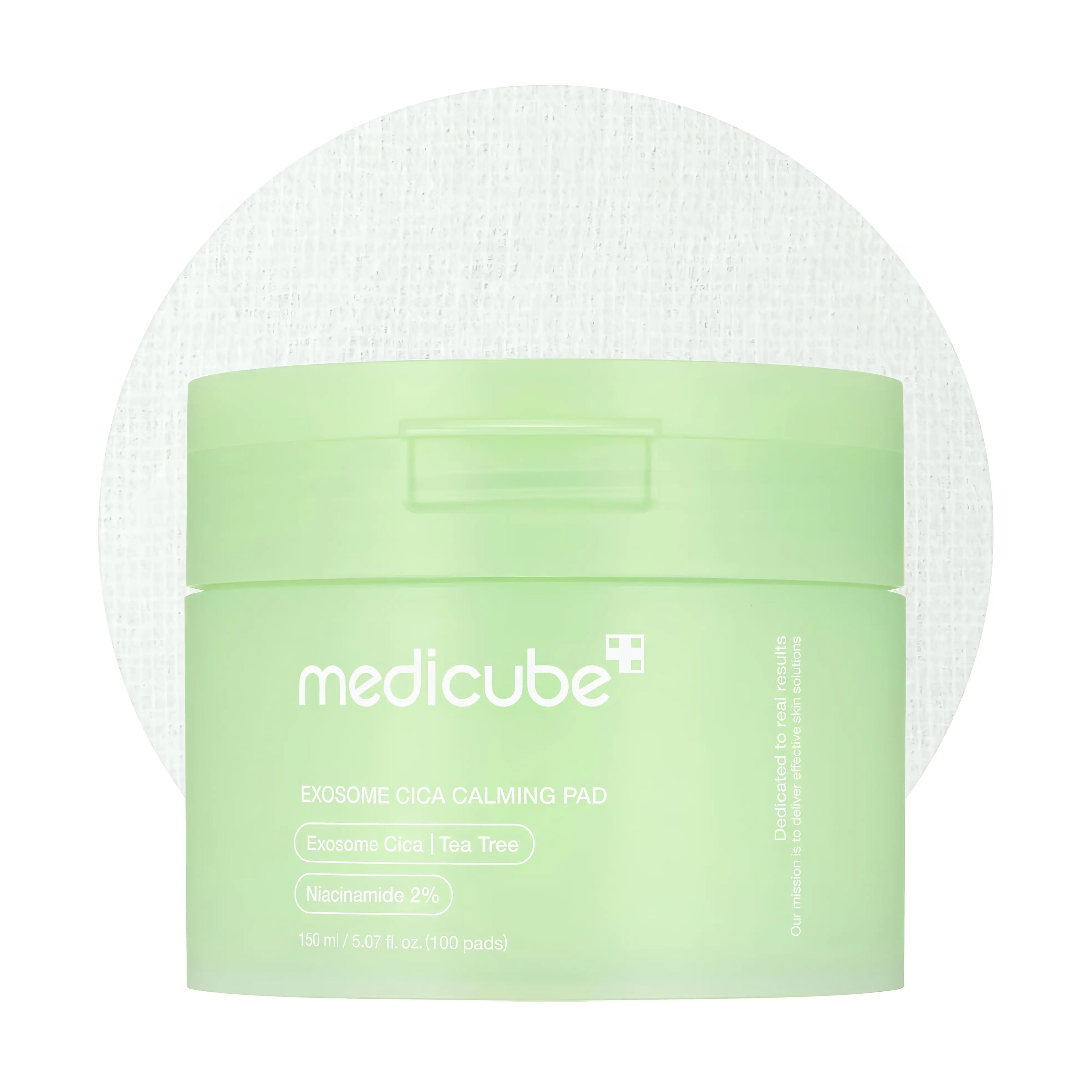 Medicube Exosome Cica Calming Pad (100 Pads), advanced soothing toner pads for sensitive, irritated, and post-procedure skin, combines cica exosomes with centella complex to calm redness, strengthen the skin barrier, promote regeneration, and provide deep hydration while reducing inflammation for a smooth, resilient complexion.
