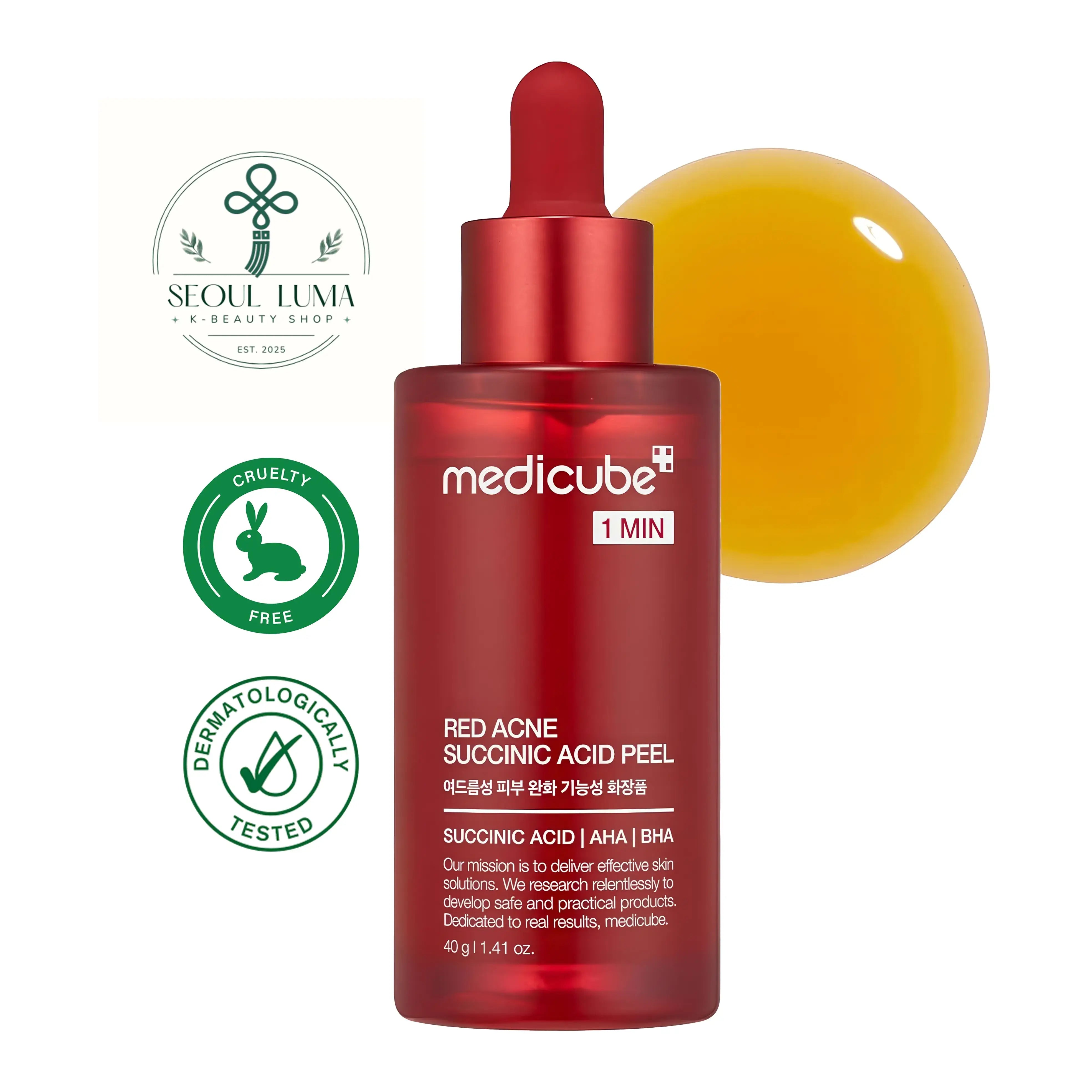 MEDICUBE Red Succinic Acid Peel with succinic acid, salicylic acid for gentle acne exfoliation