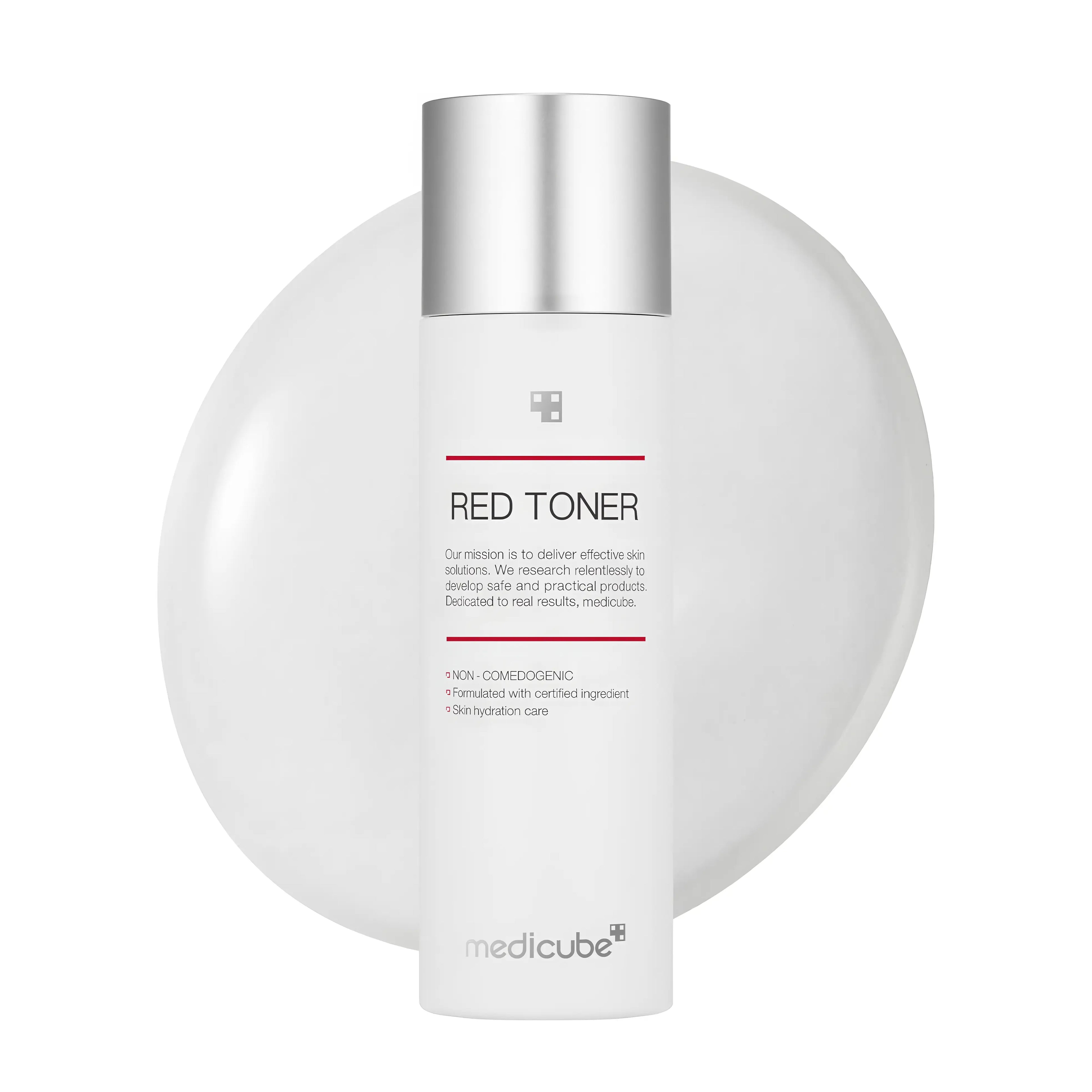 Medicube Red Trouble Toner 2.0 (100ml), soothing exfoliating toner for acne-prone, oily, and sensitive skin, features patented Ovalicin for sebum control, BHA salicylic acid, tea tree oil, and niacinamide to clear pores, calm redness and breakouts, prevent clogged pores, and improve texture while strengthening the skin barrier.
