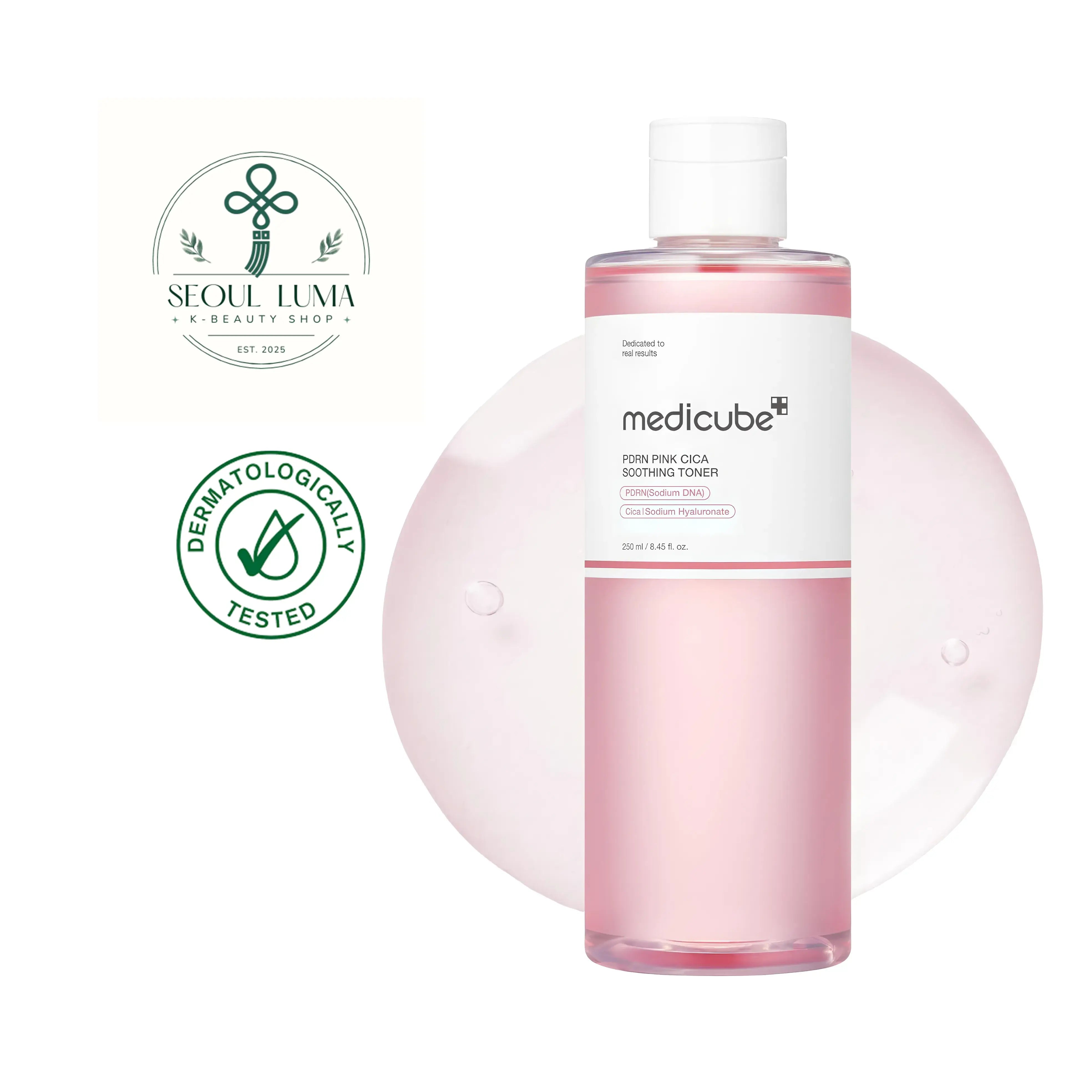 MEDICUBE Red Trouble Toner 2.0 - 100ml acne-fighting toner with patented Ovalicin, salicylic acid, and niacinamide for oil control and acne prevention