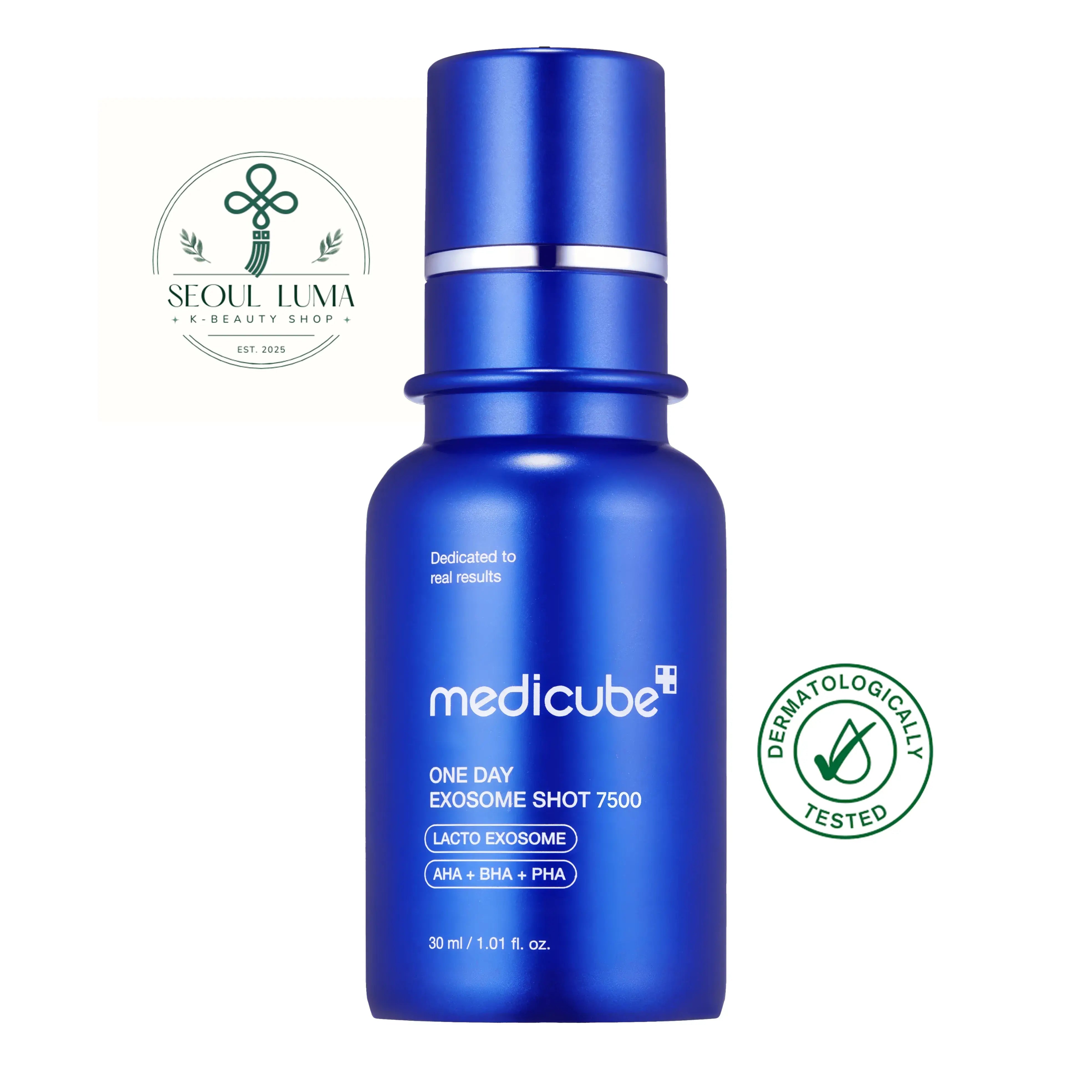 MEDICUBE Zero One-Day Exosome Shot Pore Ampoule 7500 with 7,500ppm exosomes, spicules, and triple acid complex for intensive pore care