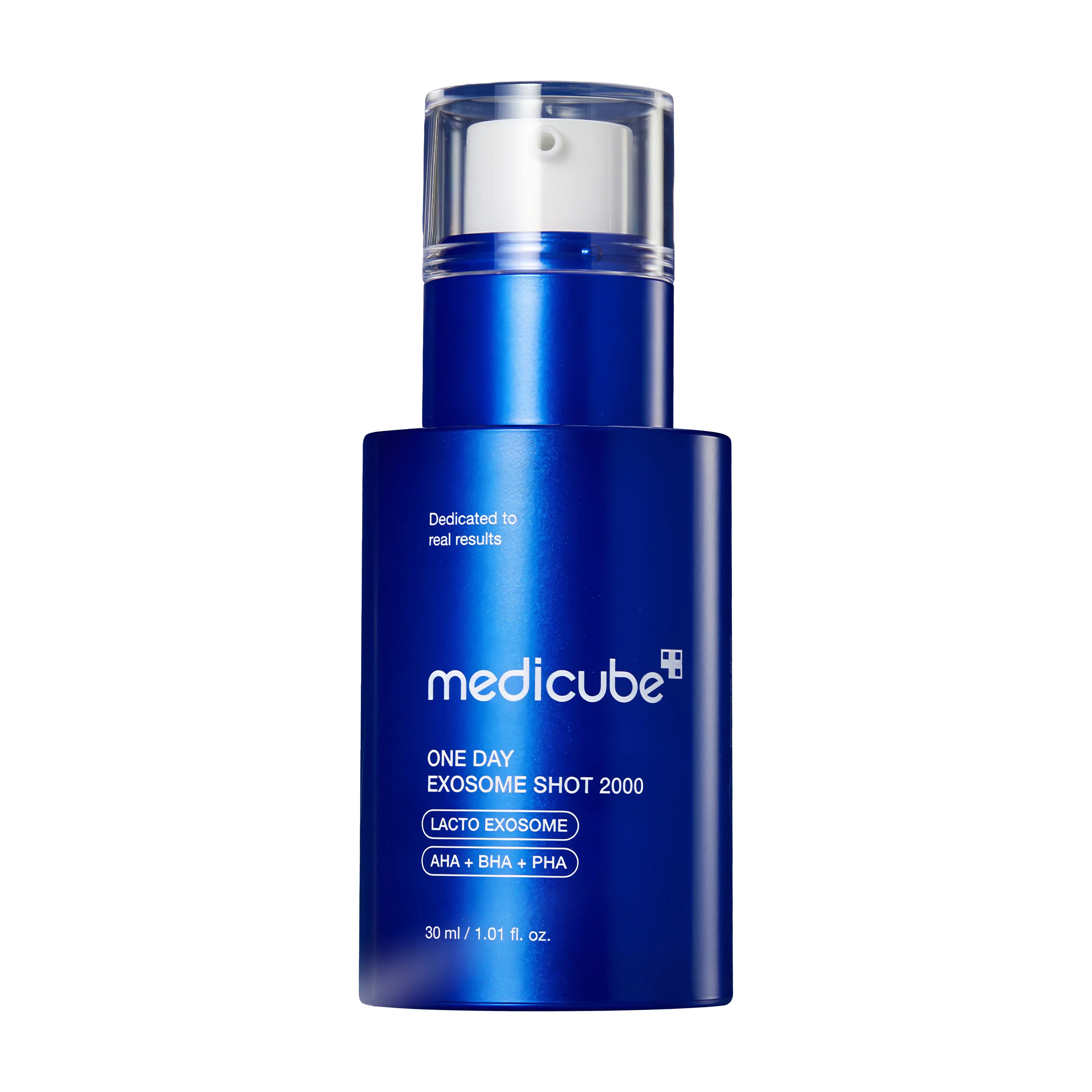 Medicube Zero One-Day Exosome Shot Pore Ampoule 2000 (30ml), mild daily pore ampoule for oily, enlarged pores, loose skin with 2000ppm exosome spicules, PDRN, peptides, niacinamide to gently tighten pores, boost collagen, smooth texture, hydrate, and firm for refined complexion.
