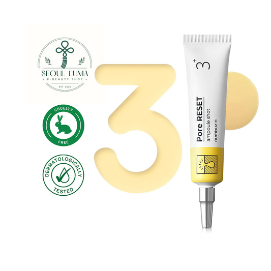 NUMBUZIN No.3 Pore Reset Ampoule Shot with retinol, niacinamide, adenosine, ceramide NP, and botanical extracts for pore care and skin elasticity