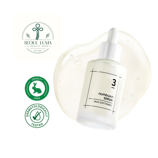 NUMBUZIN No.3 Skin Softening Serum with 42% Bifida ferment lysate, 21% Galactomyces, and niacinamide for skin texture improvement and glow