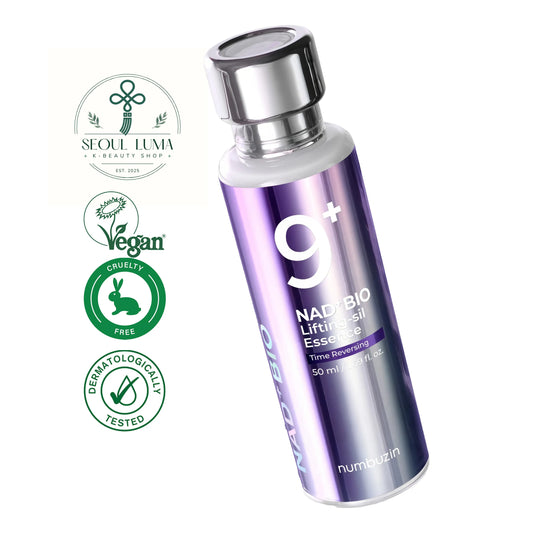NUMBUZIN No.9 NAD Bio Lifting-sil Essence with NAD+, 50 peptides, niacinamide, and anti-aging complex for lifting and firming