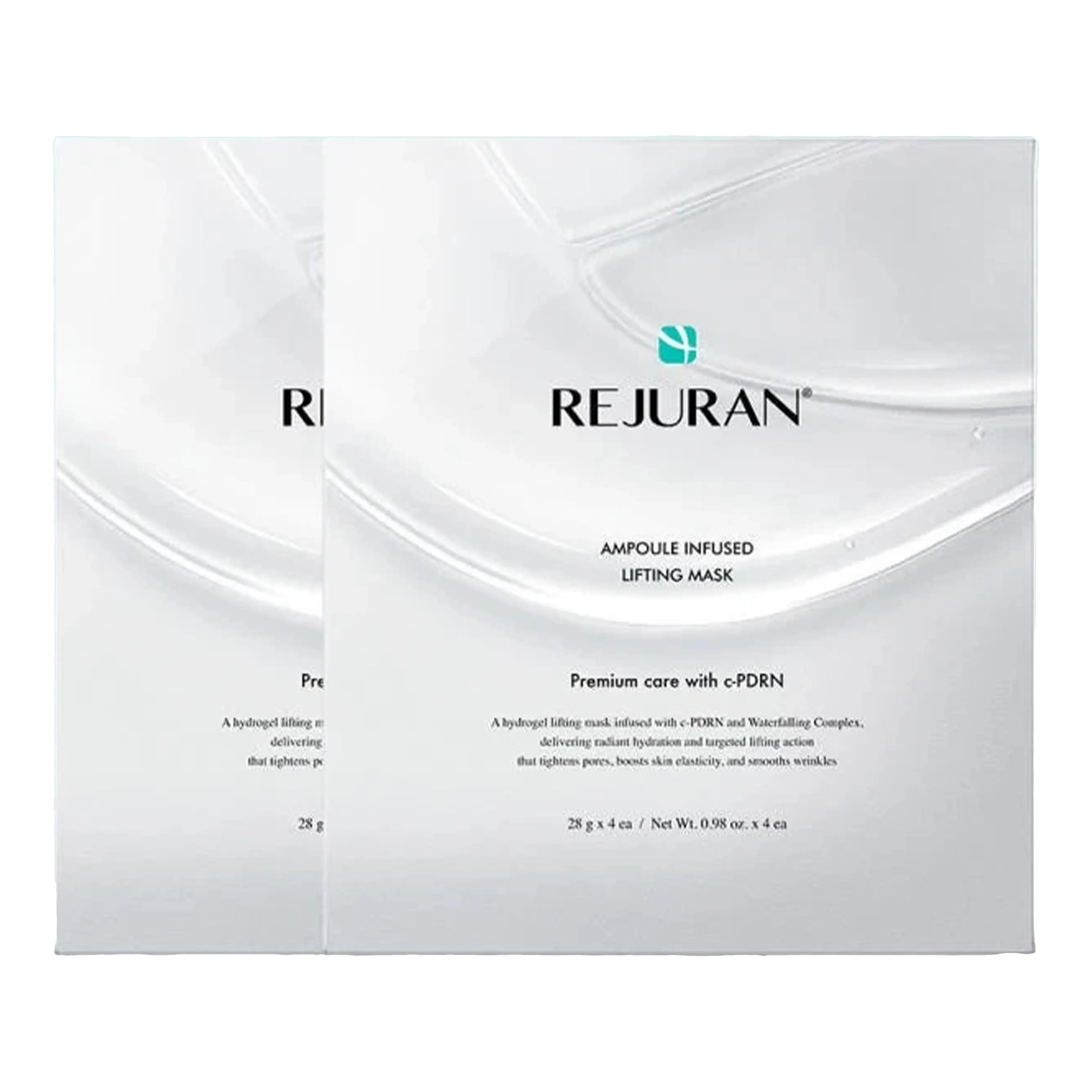 REJURAN Ampoule Infused Lifting Mask 4 Sheets. K-beauty ampoule mask for instant lifting and skin firming