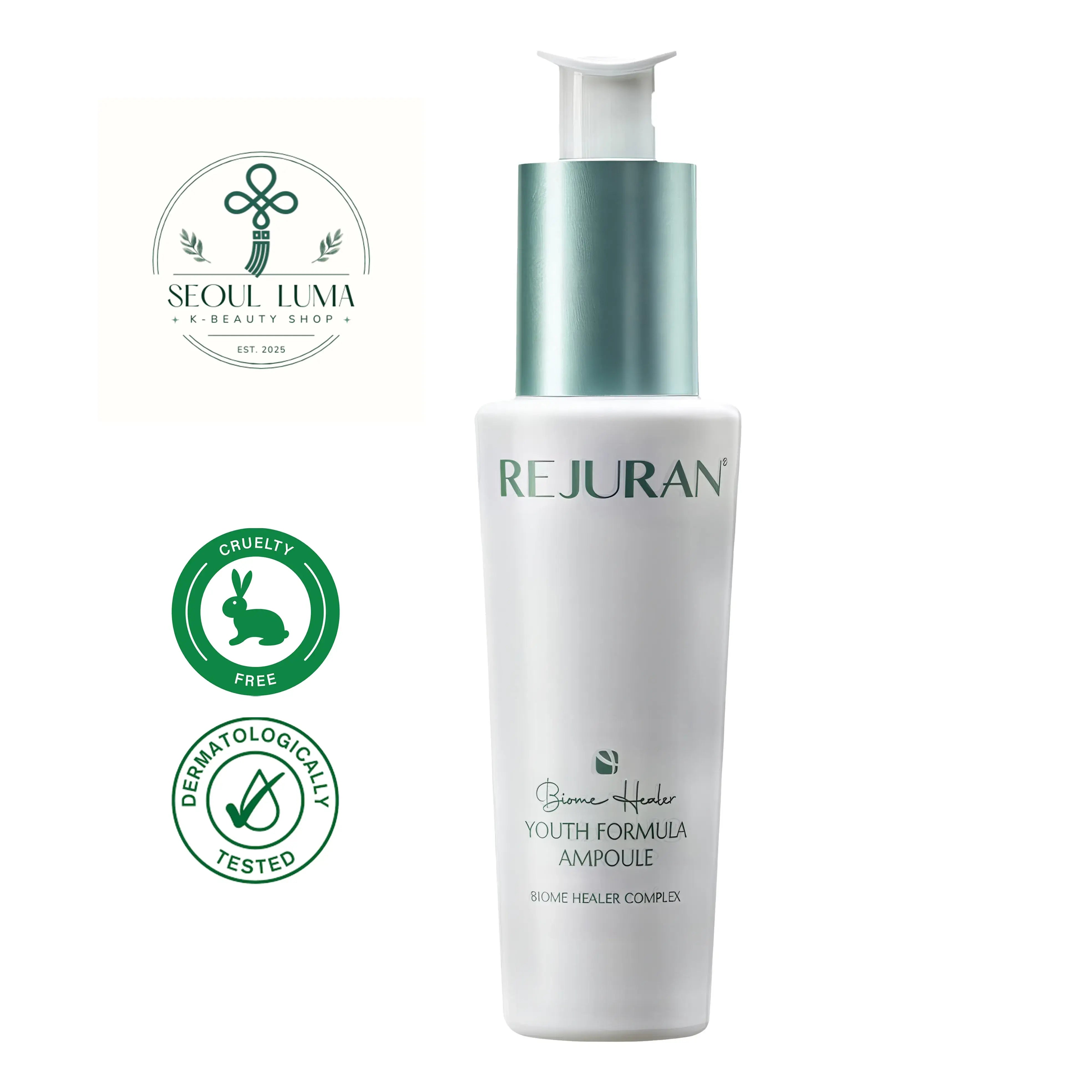 REJURAN Biome Healer Youth Formula Ampoule with c-PDRN and 4-probiotic complex for microbiome restoration and anti-aging