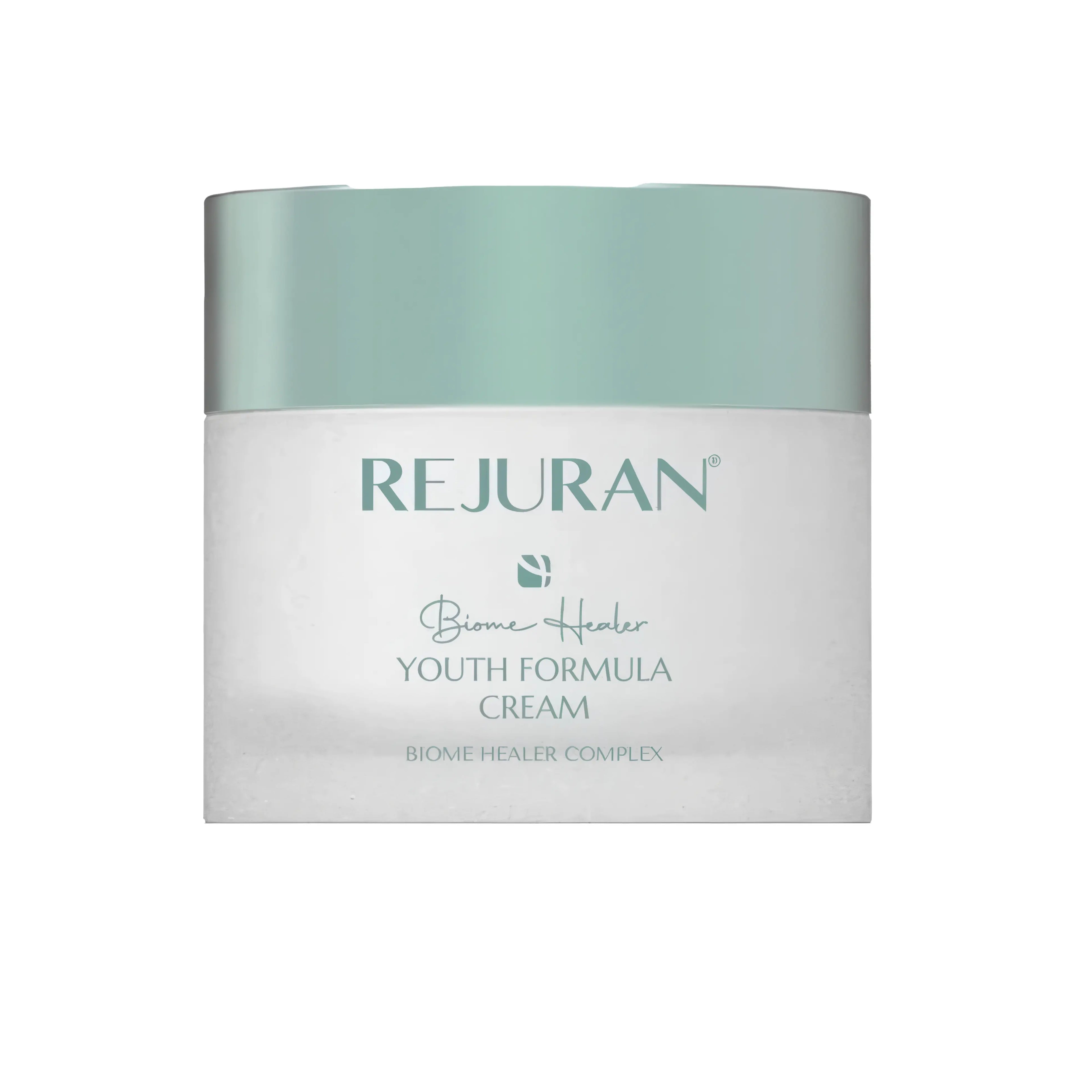 Rejuran Biome Healer Youth Formula Cream (50ml), microbiome-restoring anti-aging cream for mature, dull, weakened skin with c-PDRN, 5 probiotics complex, peptides, ceramides, niacinamide, panthenol to firm elasticity, repair barrier, deeply hydrate, brighten tone, reduce wrinkles, and boost resilience.
