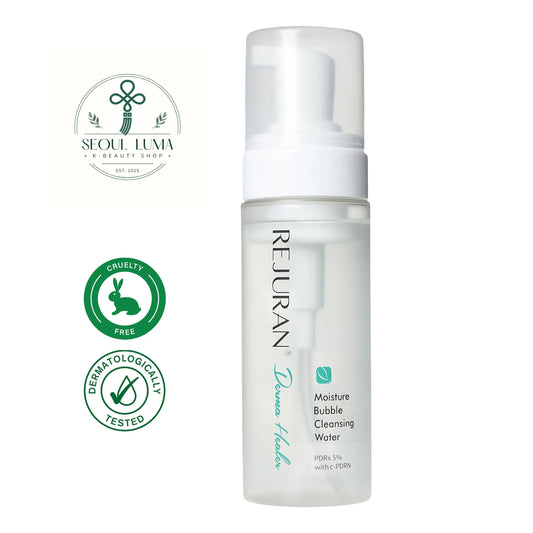REJURAN Derma Healer Moisture Bubble Cleansing Water with PDRx complex and micellar technology for gentle no-rinse cleansing