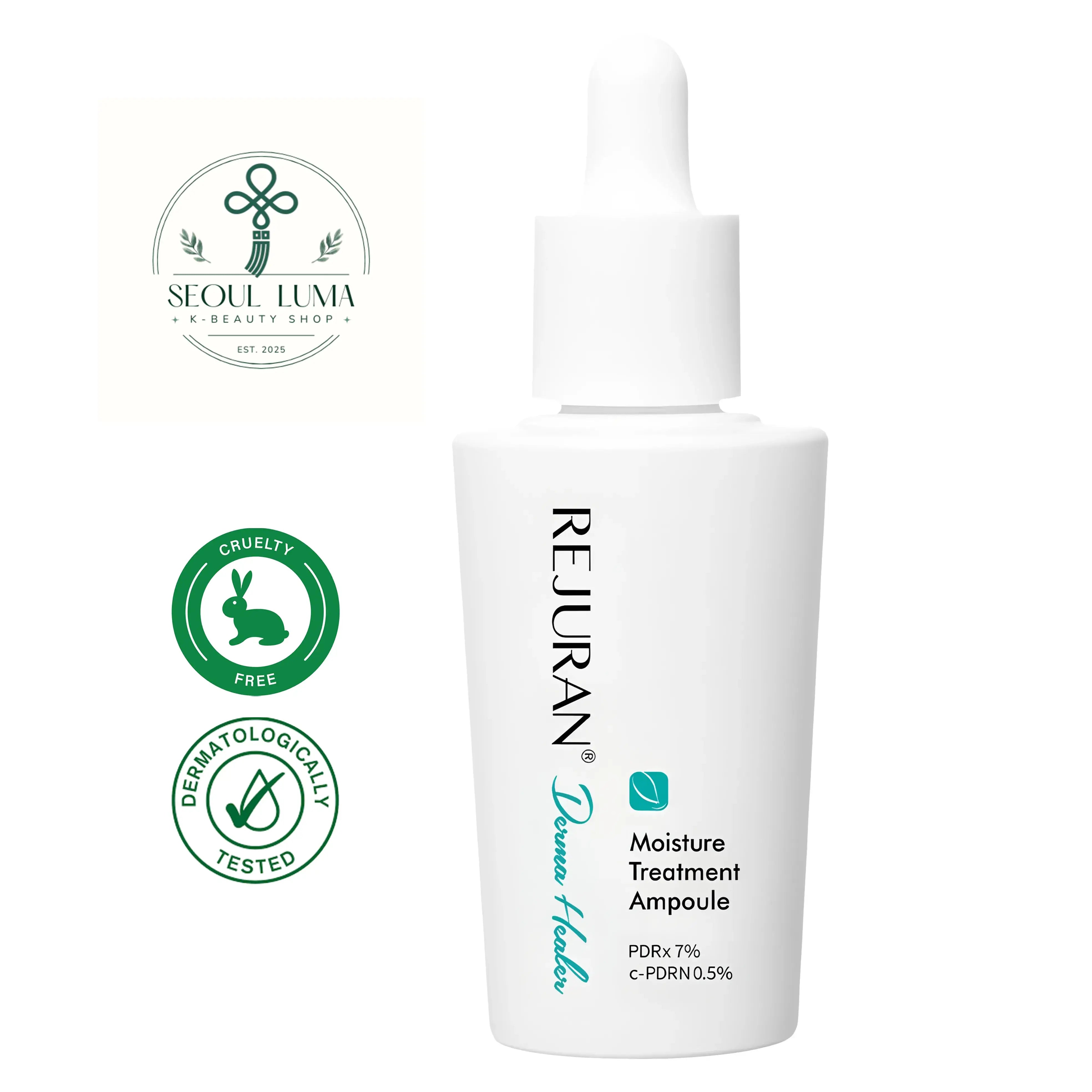 REJURAN Derma Healer Moisture Treatment Ampoule with PDRx complex for intensive hydration and barrier repair