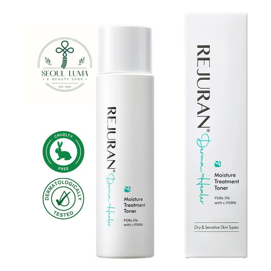 REJURAN Derma Healer Moisture Treatment Toner with 6 barrier-building components and PDRN for deep hydration and skin barrier repair