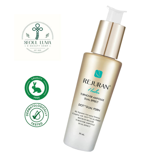 REJURAN Healer Turnover Ampoule Dual Effect with highest c-PDRN concentration and dual brightening technology for skin regeneration