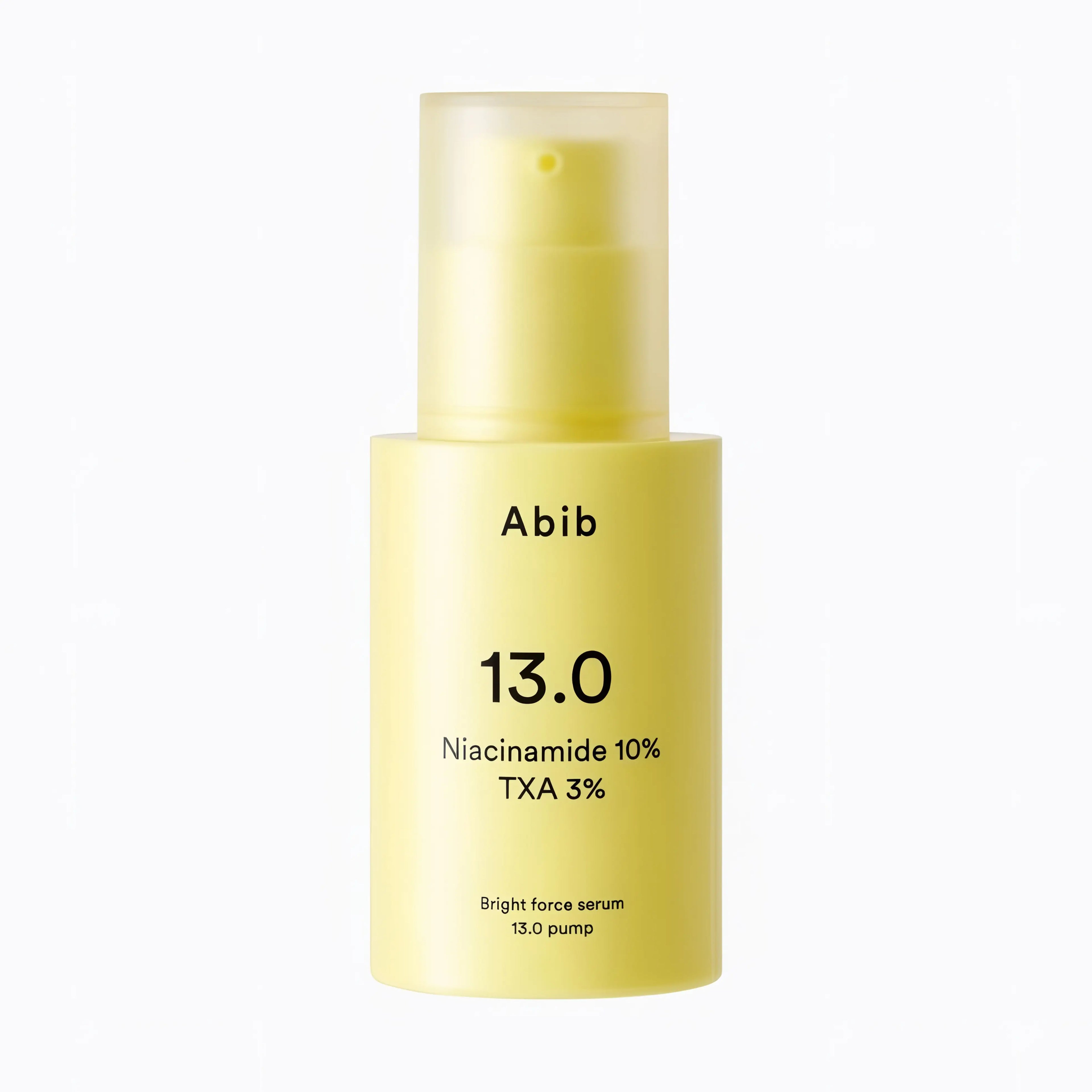 Abib Bright Force Serum 13.0 Pump 30ml with 13% pure vitamin C (Ascorbic Acid) for powerful brightening, reducing dark spots and hyperpigmentation, improving skin elasticity, and achieving radiant even skin tone - Korean antioxidant serum for dull aging skin
