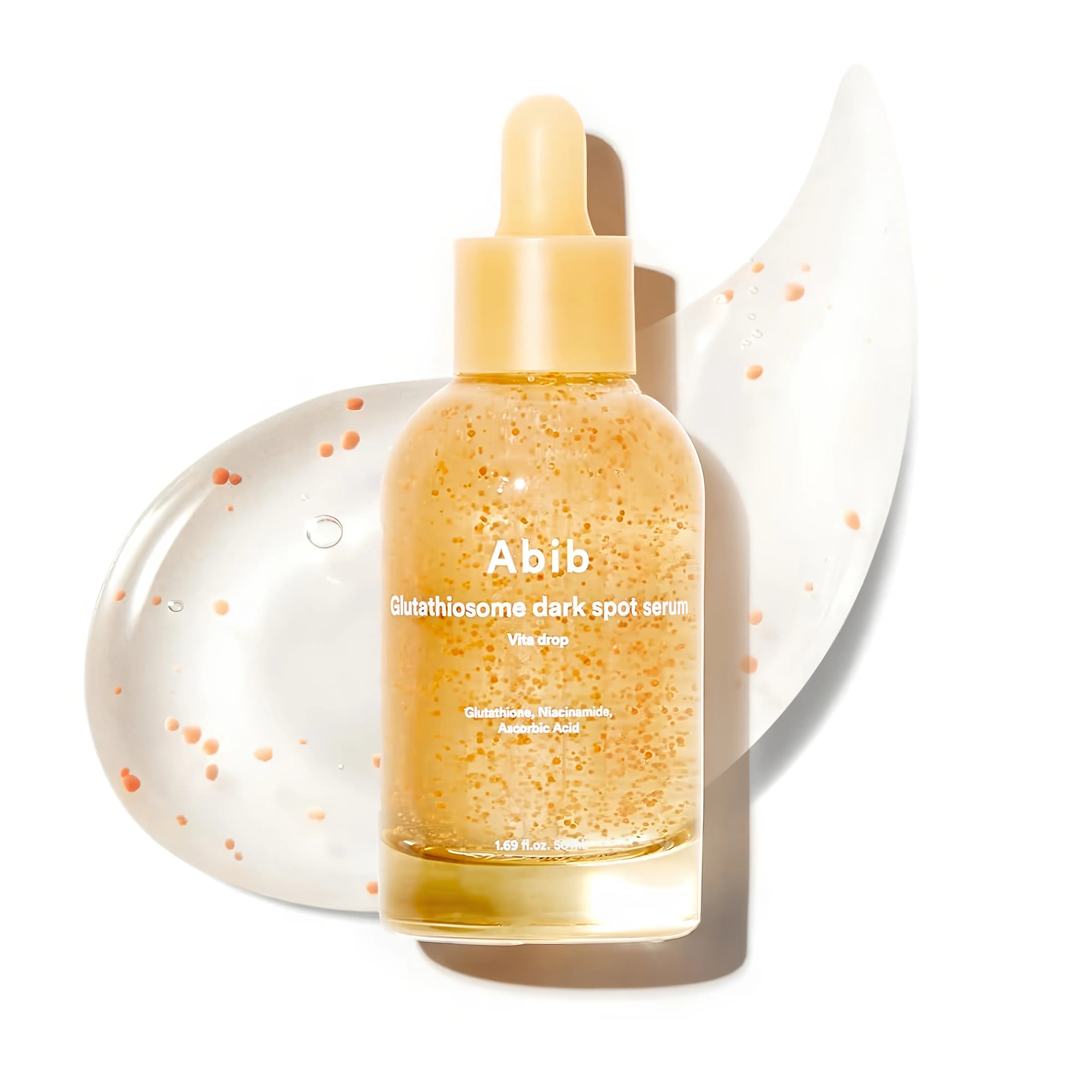 Abib Glutathiosome Dark Spot Serum Vita Drop 50ml intensive brightening ampoule with pure vitamin C and glutathione for fading dark spots, reducing acne scars, and restoring skin radiance - hypoallergenic serum for clear even skin tone
