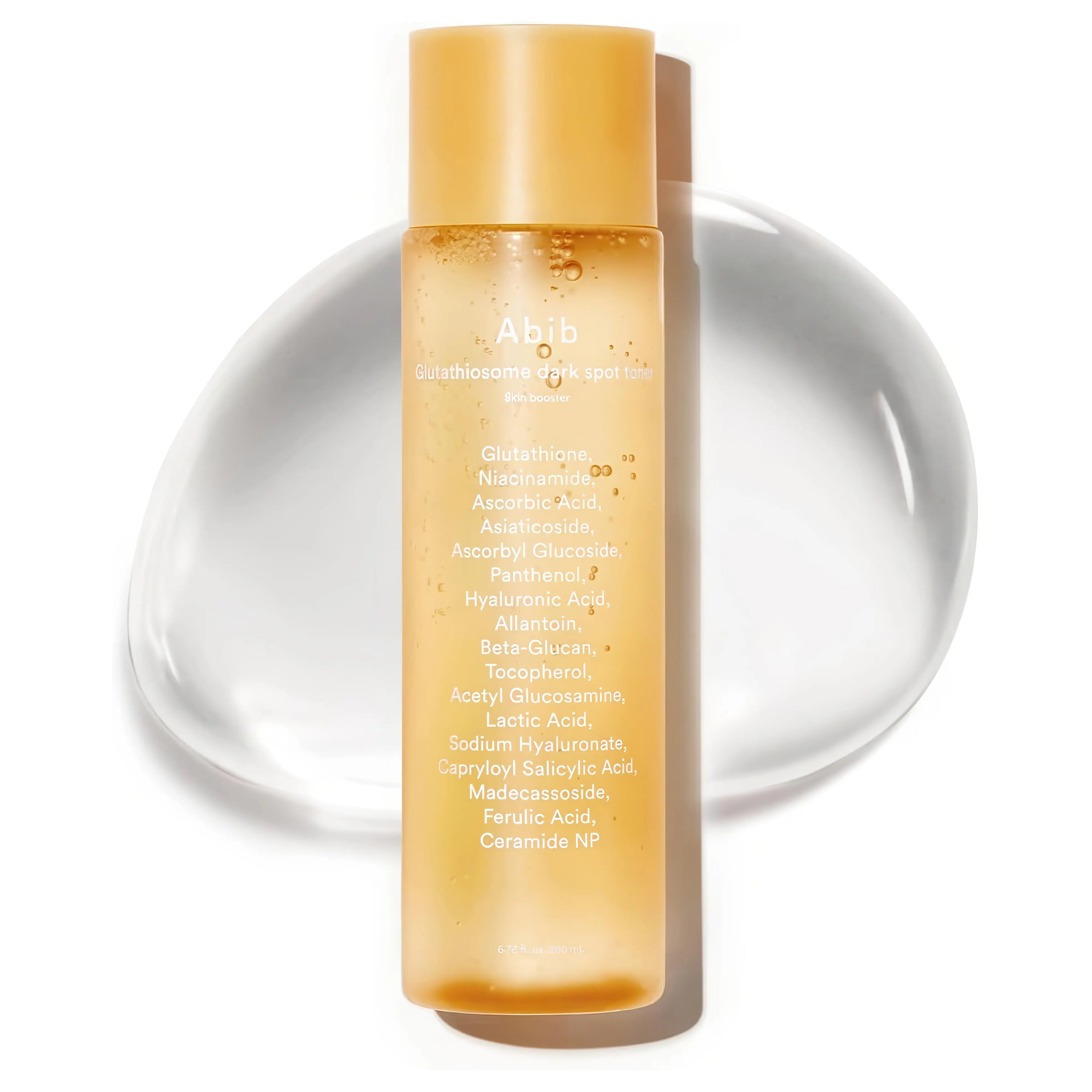 Abib Glutathiosome Dark Spot Toner Skin Booster 200ml with niacinamide and vitamin C for brightening dark spots, reducing hyperpigmentation, and achieving radiant glowing skin - Korean beauty toner for uneven skin tone and dullness
