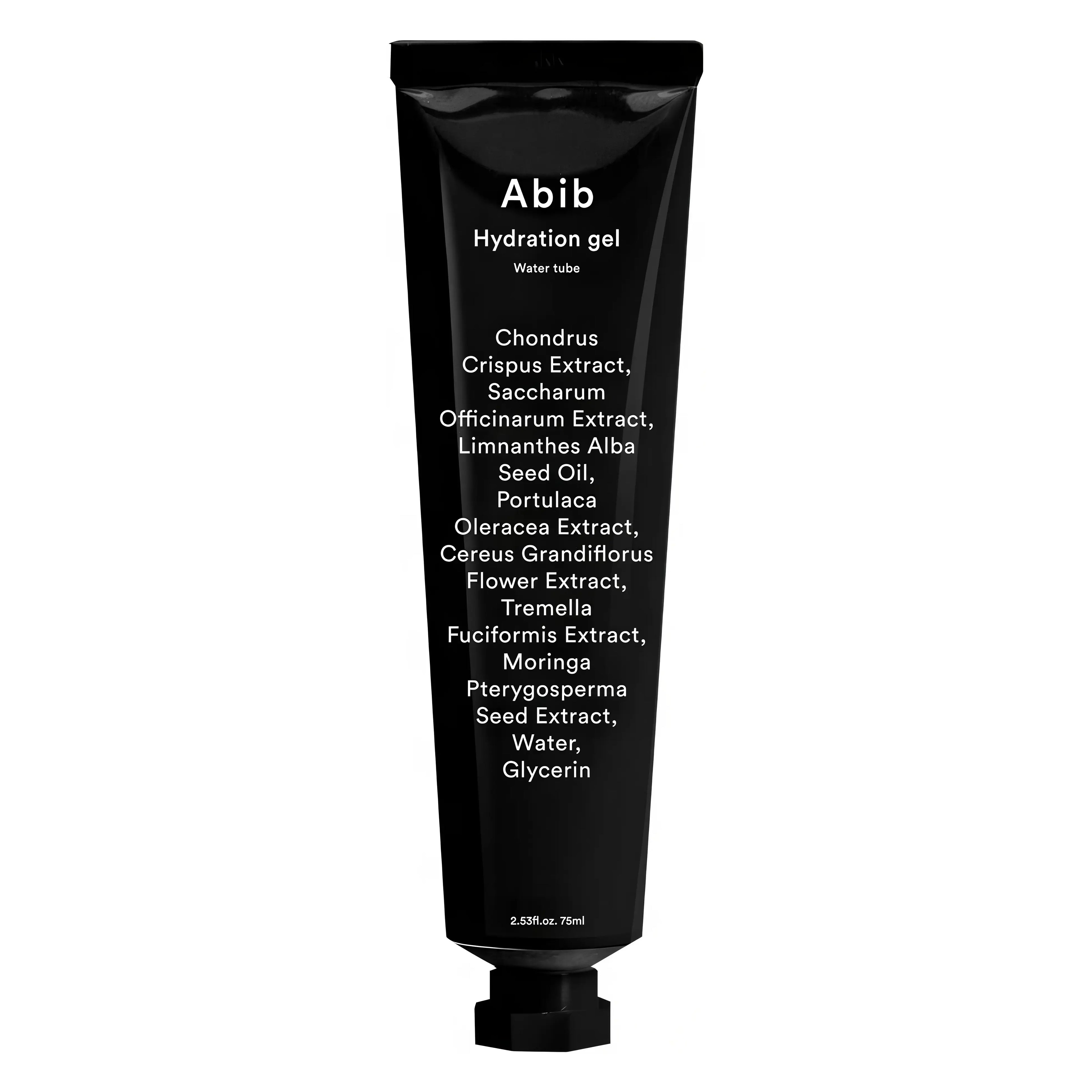 Abib Hydration Gel Water Tube 75ml lightweight water gel moisturizer for long-lasting hydration, refreshing cooling feel, non-sticky fast absorption, and smoother skin texture - daily Korean gel cream for oily combination and dehydrated skin
