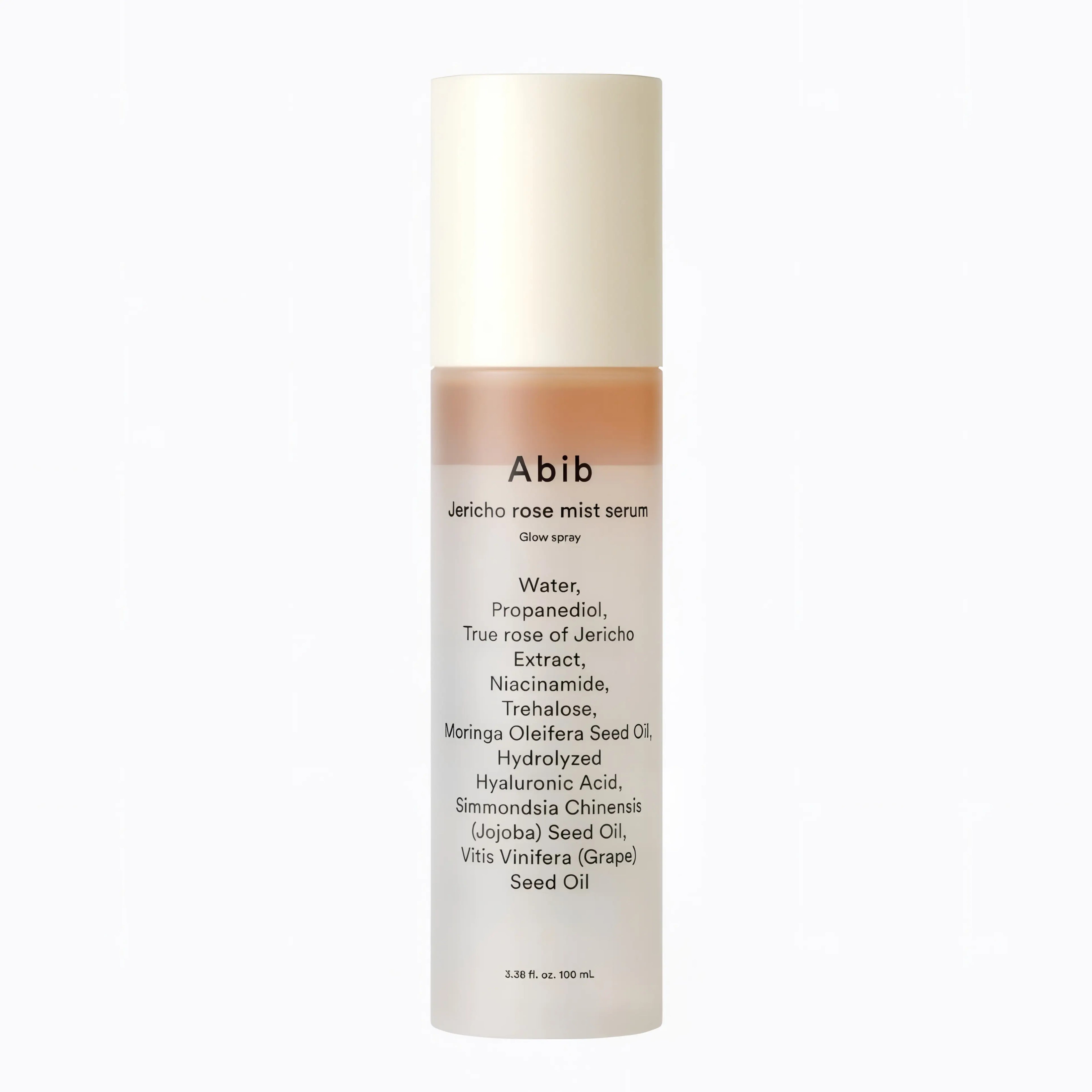 Abib Jericho Rose Mist Serum Glow Spray 100ml with dual-layer oil and water formula for instant hydration boost, glowing skin finish, and strengthening skin barrier - Korean beauty fine mist for dry skin and dewy makeup look
