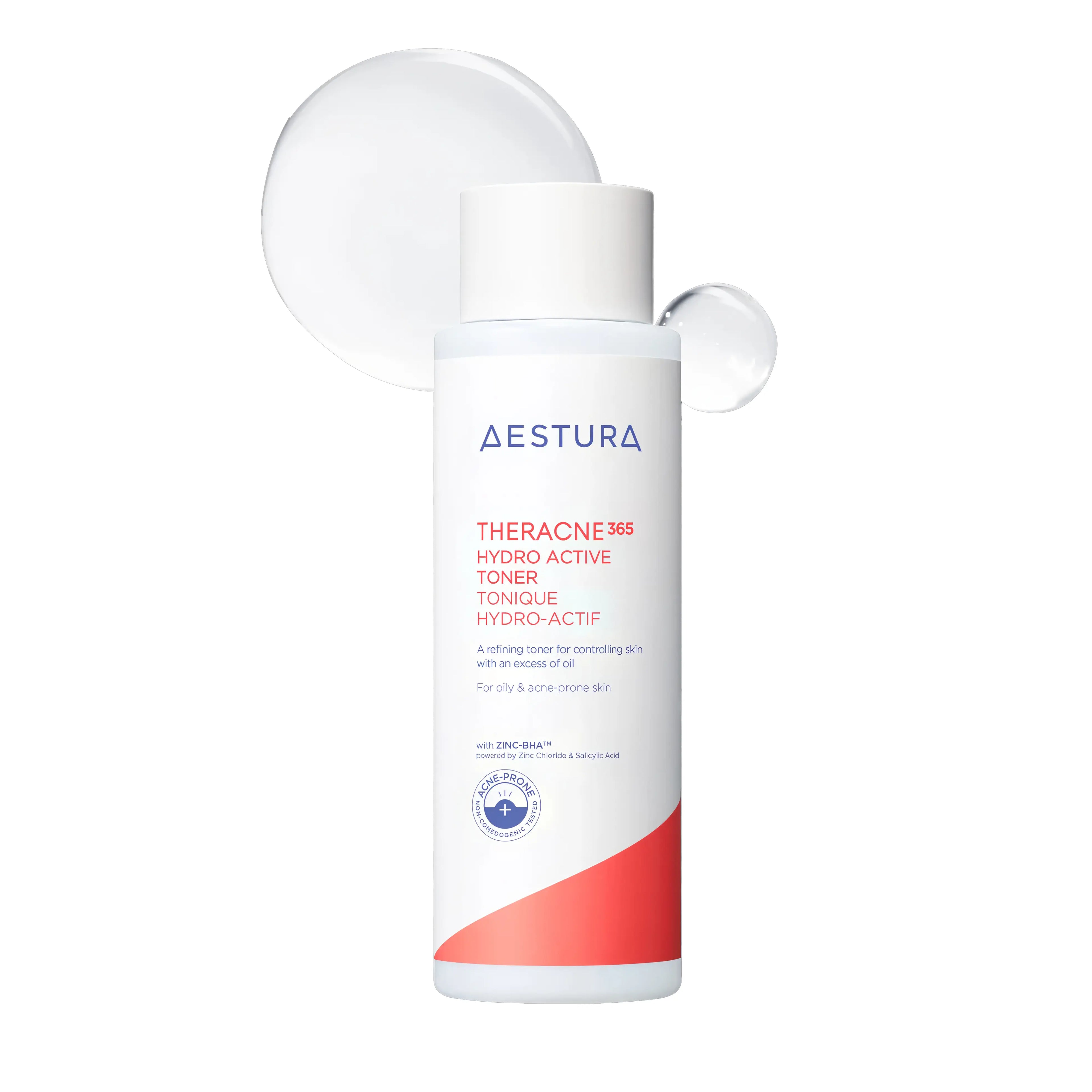 Aestura Theracne 365 Hydro Active Toner 200ml with BHA (Salicylic Acid) and Zinc for gentle daily exfoliation, controlling excess sebum, clearing clogged pores, and smoothing skin texture - Hydrating Korean toner for oily acne-prone skin without irritation
