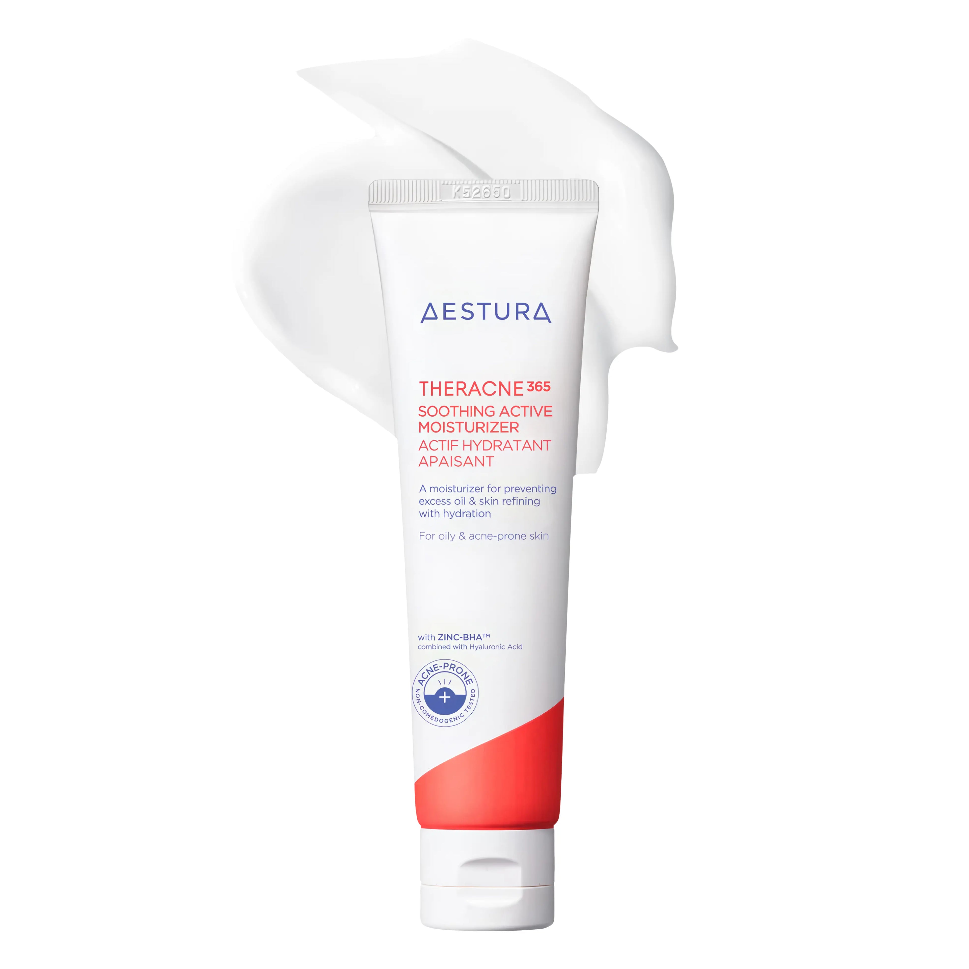 Aestura Theracne 365 Soothing Active Moisturizer 60ml with Zinc BHA complex and niacinamide for controlling excess oil, balancing skin moisture, calming acne-prone skin, and smoothing rough texture - Non-comedogenic soothing cream for troubled sensitive skin
