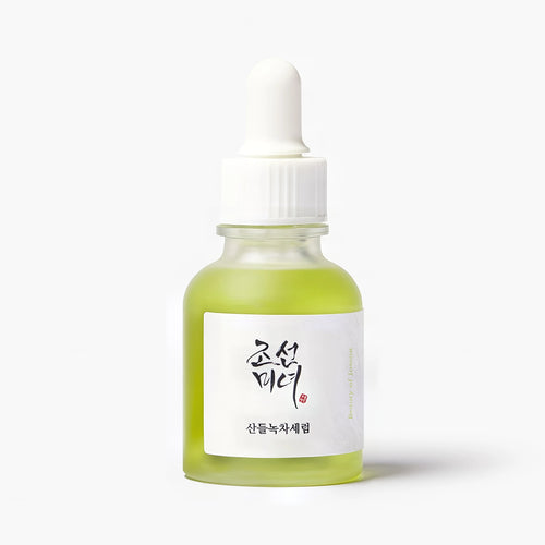 Beauty of Joseon Calming Serum : Green Tea + Panthenol 30ml dropper bottle for soothing redness and Korean barrier repair care.