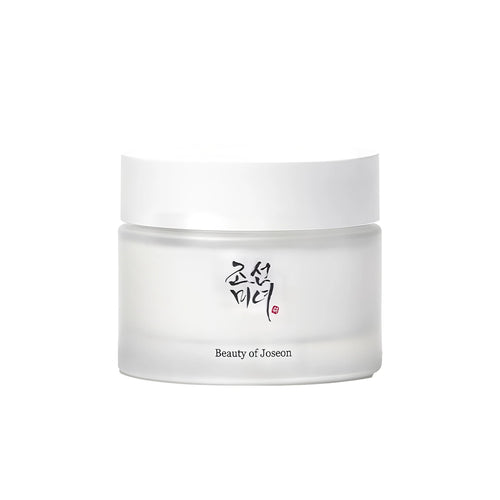 Beauty of Joseon Dynasty Cream 50ml jar showing the dense elastic cream texture for deep moisture barrier and Korean glass skin glow.