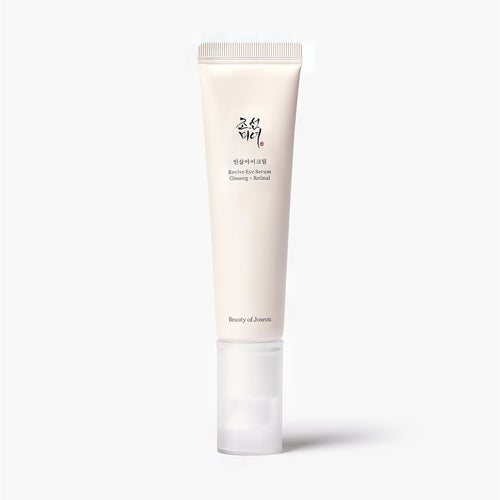 Beauty of Joseon Revive Eye Serum Ginseng + Retinal 30ml pump bottle for fine lines and Korean anti-aging eye care.