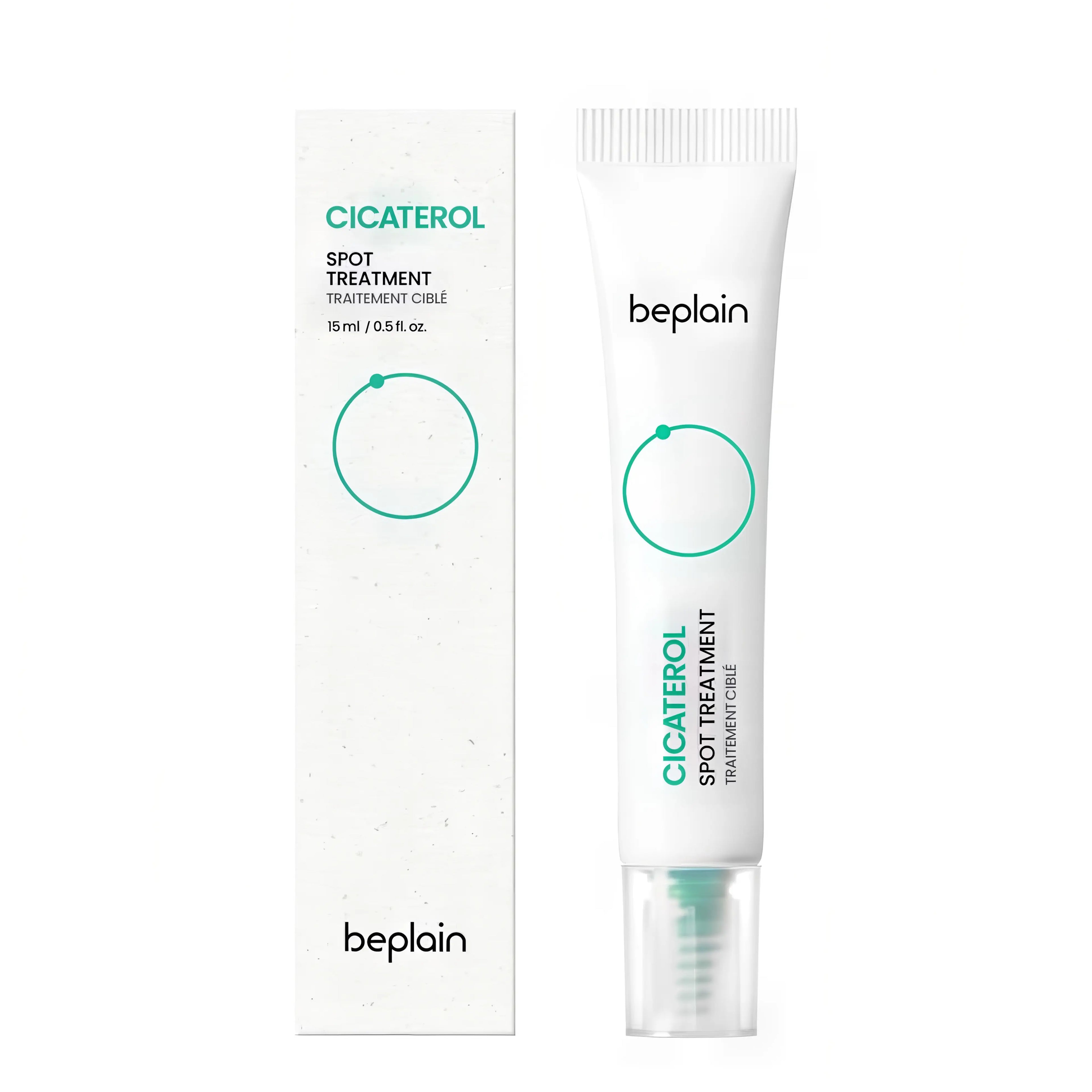 Beplain Cicaful Spot Treatment 15ml with 47% Centella Asiatica Extract and Cica-derived Phytosterol for targeting acne spots, reducing inflammation, and accelerating skin healing - Concentrated soothing spot care for troubled skin
