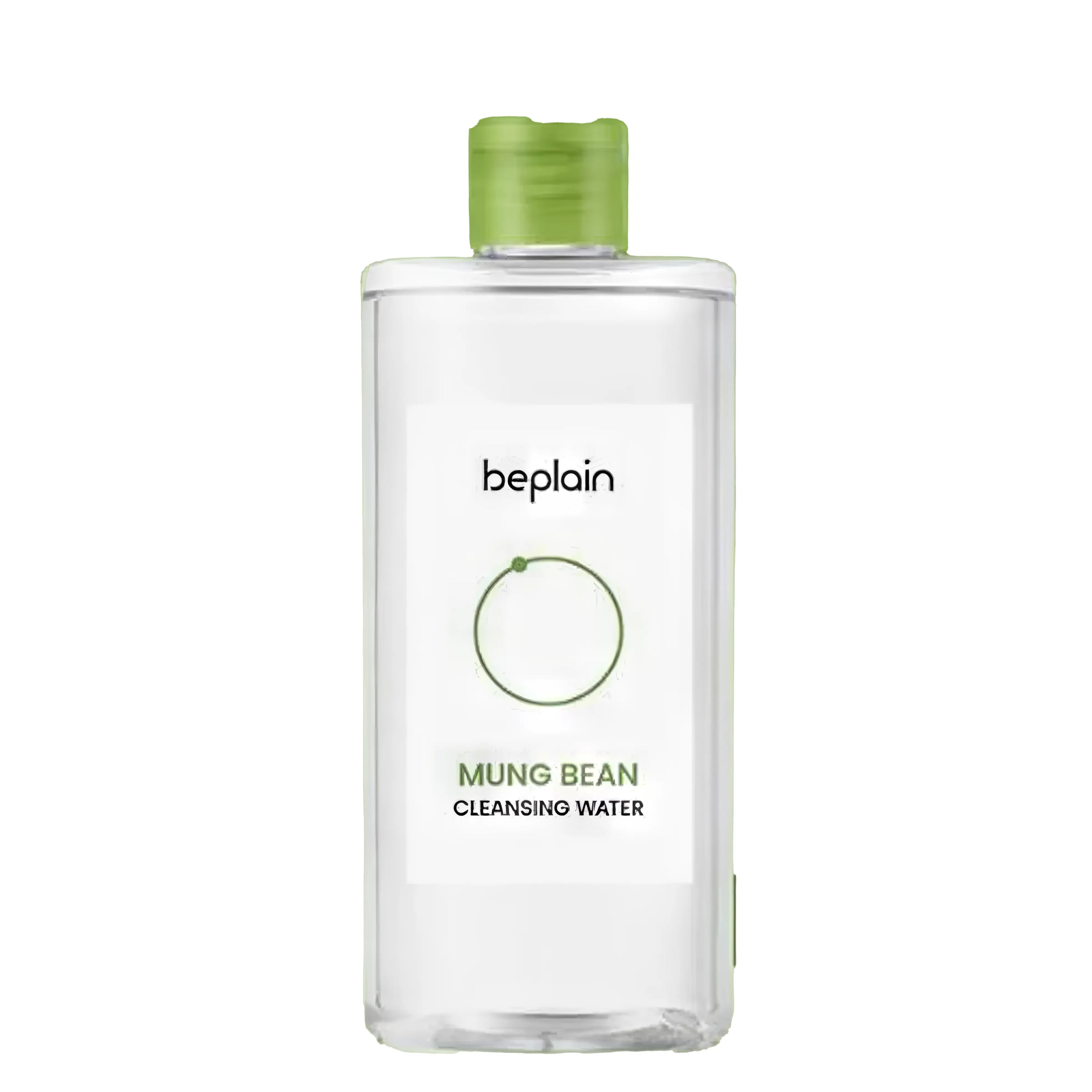 Beplain Greenful (Mung Bean) Cleansing Water 400ml with Mung Bean Extract for purifying pores, Panthenol for soothing, and 8-layer Hyaluronic Acid for hydrating without tightness - pH-balanced gentle cleansing water for sensitive skin
