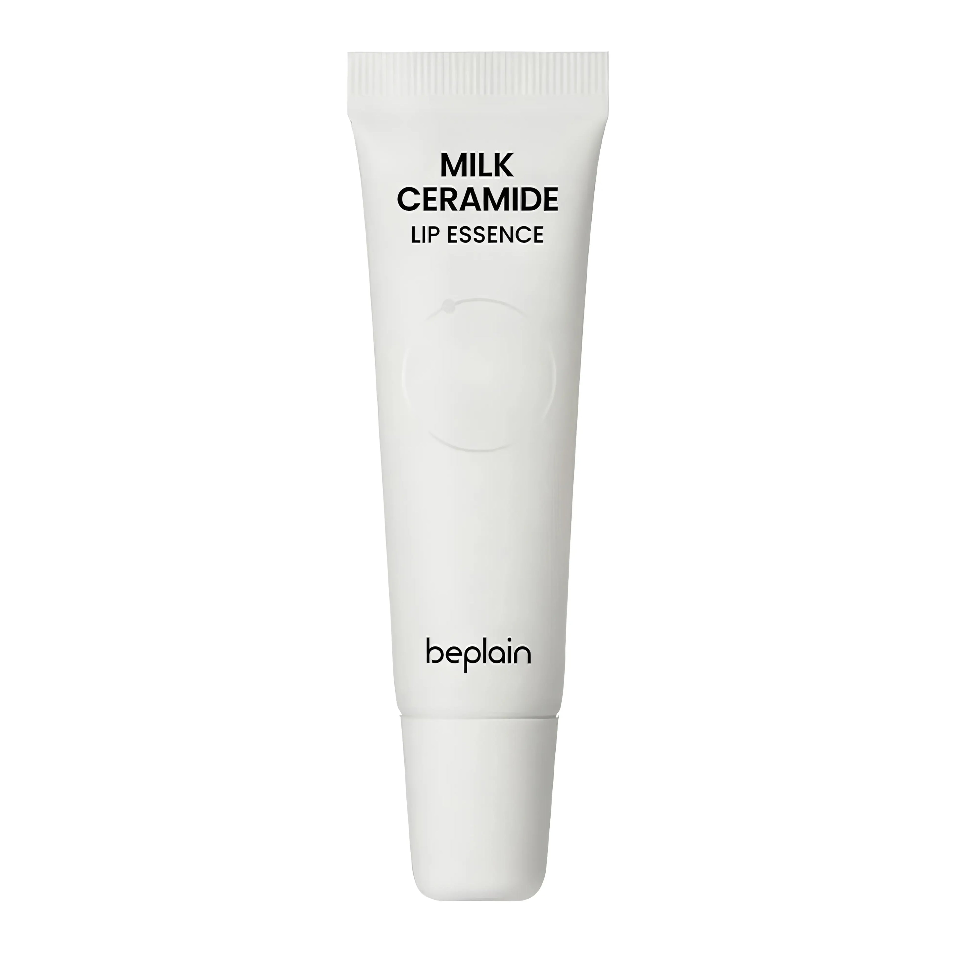 Beplain Milk Ceramide Lip Essence 10g with high-concentration Milk Protein and Ceramide NP for 100-hour lasting hydration, intensive lip barrier repair, and gentle exfoliation - Glossy finish fragrance-free lip essence for dry chapped lips
