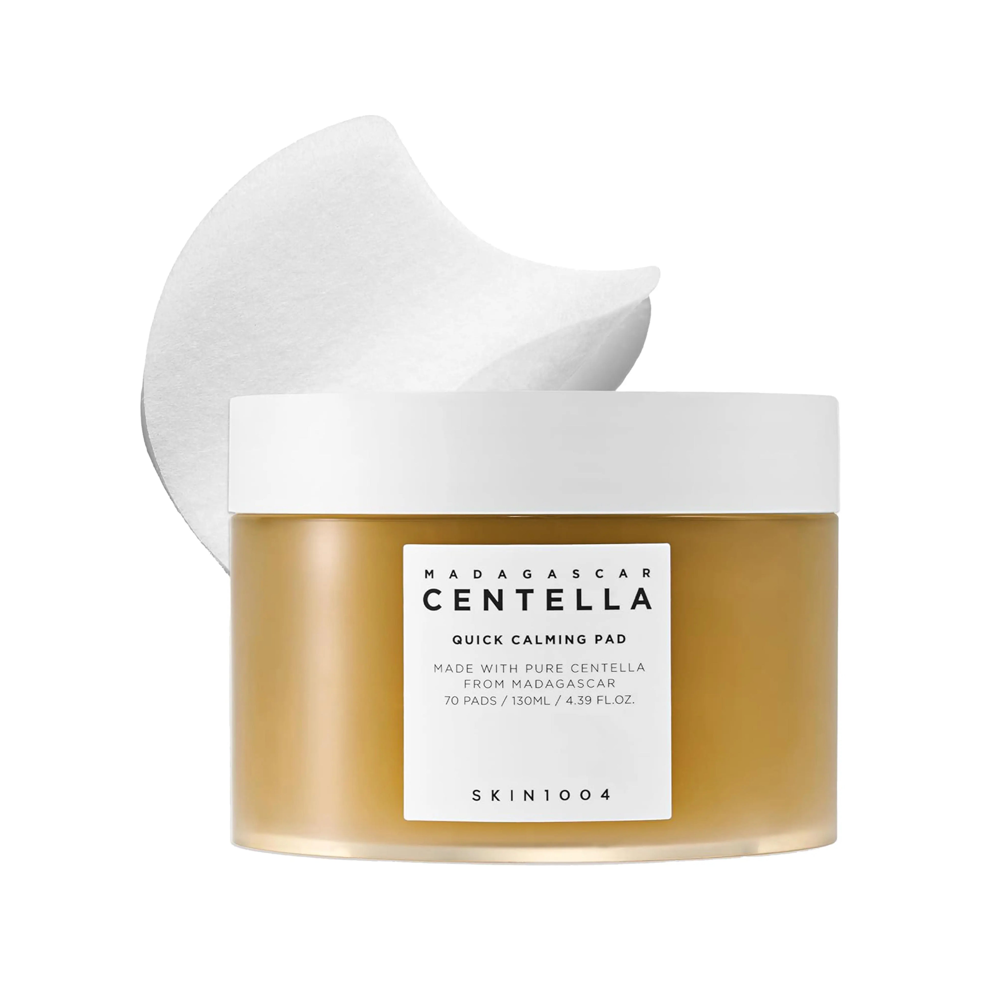 SKIN1004 Madagascar Centella Quick Calming Pad 70 Pads. K-beauty rapid soothing toner pad with 49% Centella Asiatica