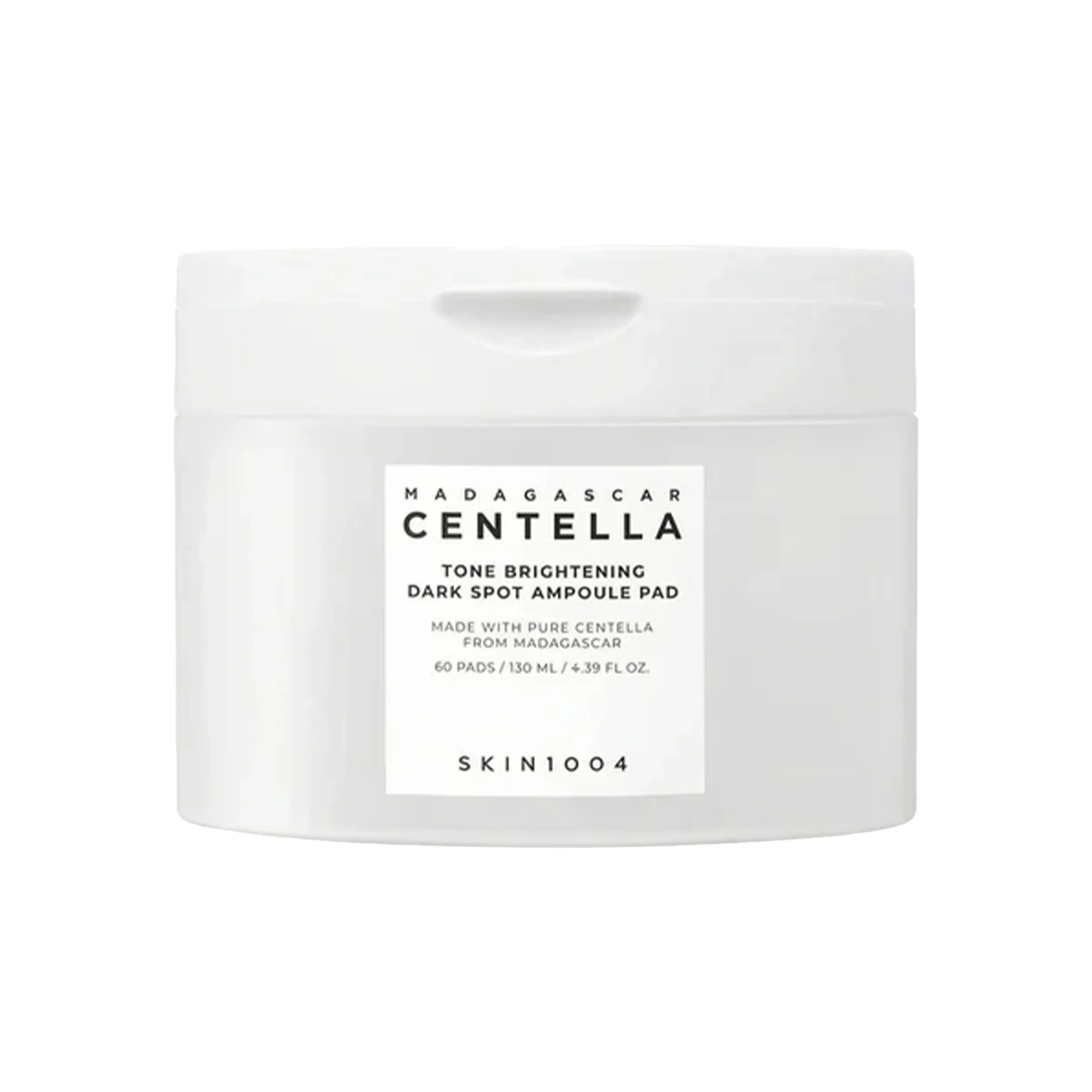SKIN1004 Madagascar Centella Tone Brightening Dark Spot Ampoule Pad 60 Pads. K-beauty brightening pad with Tranexamic Acid and MadeWhite
