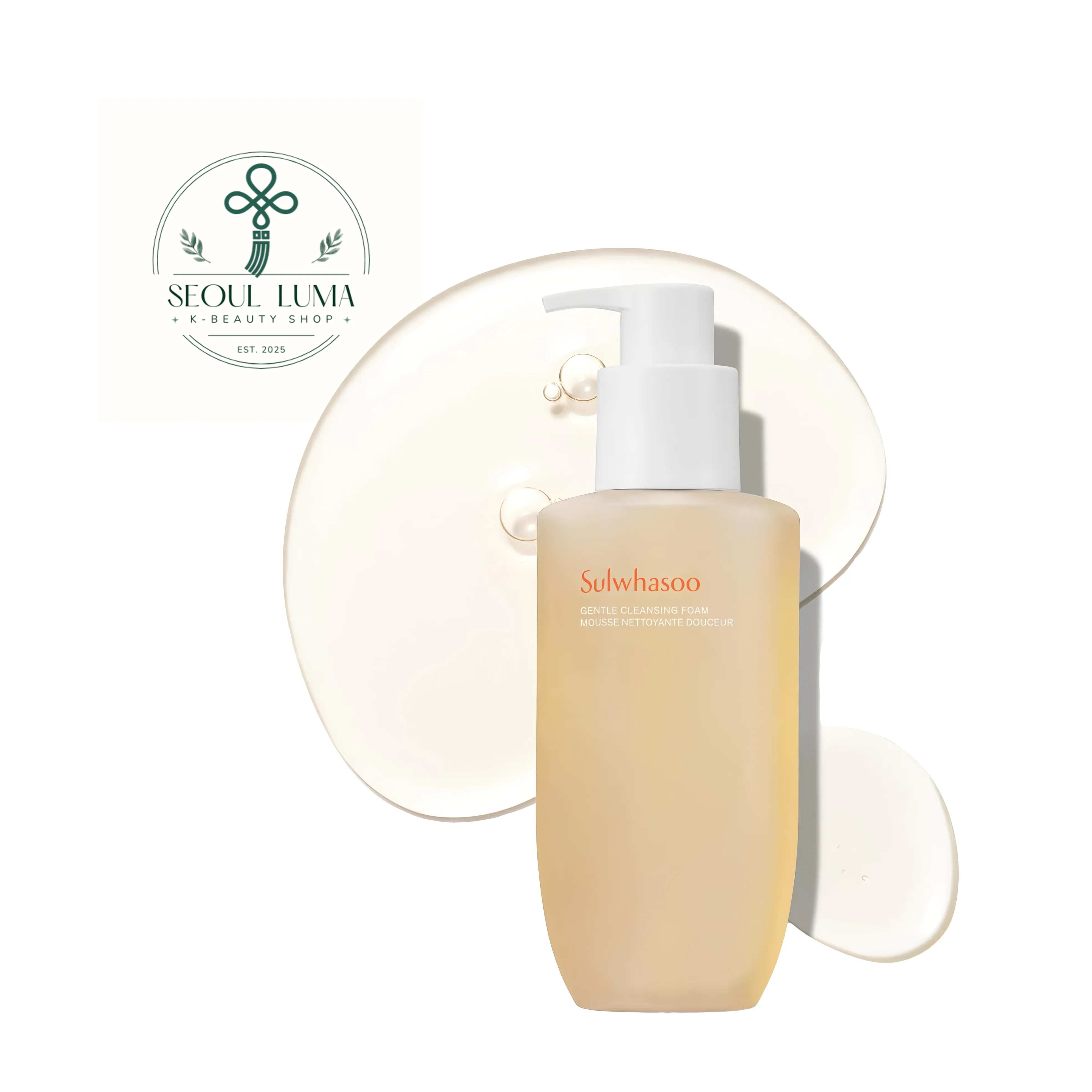 Sulwhasoo Gentle Cleansing Foam 200ml - Hydrating Gel Face Wash for Sensitive Skin 