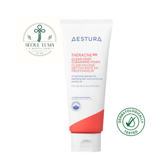 Aestura THERACNE 365 Clear Deep Cleansing Foam with amino acids and PHA for oily, acne-prone skin deep pore cleansing