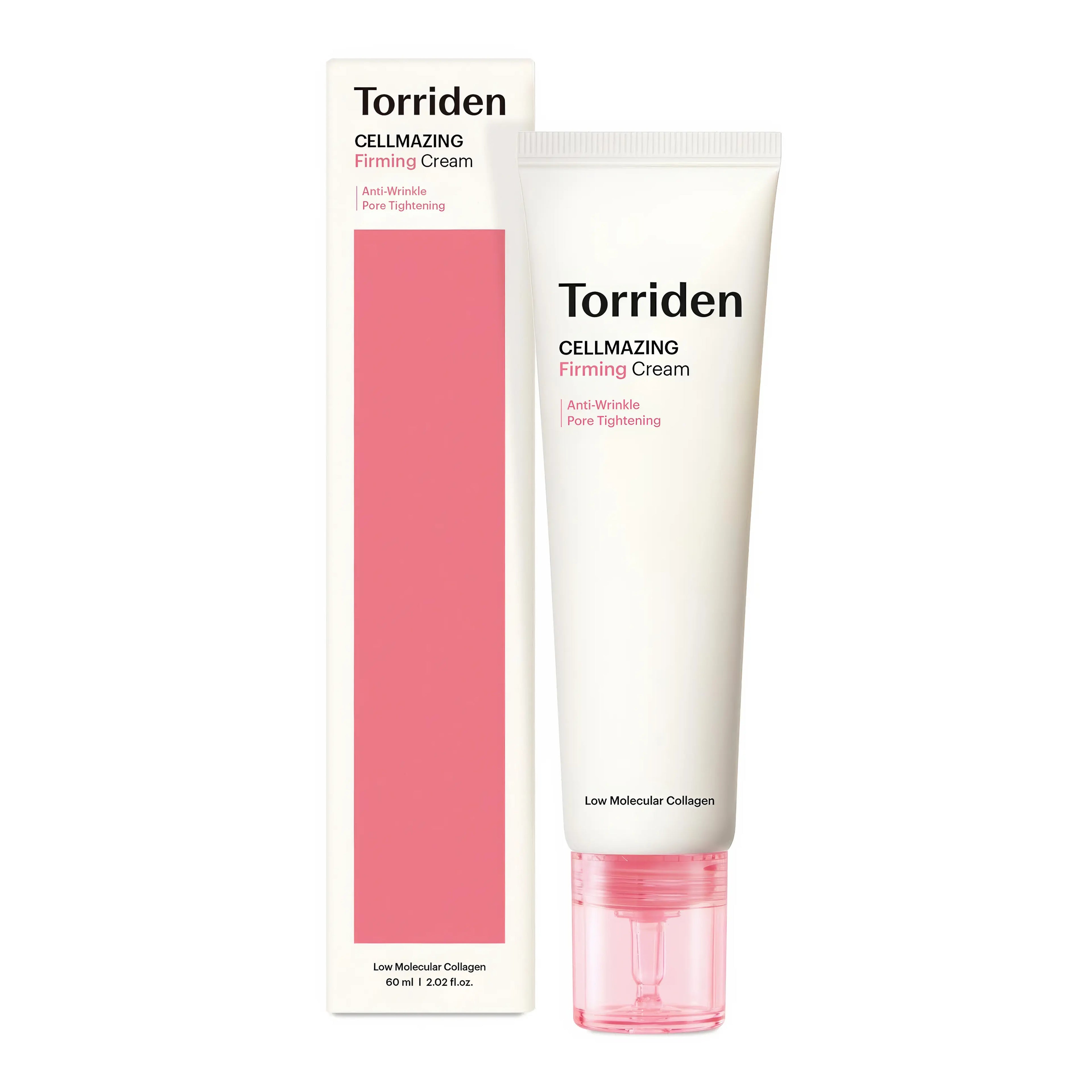 Torriden CELLMAZING Collagen Firming Cream (60ml), anti-aging firming cream for sagging, enlarged pores skin with 5D low molecular collagen complex, 10D hyaluronic acid, peptides, niacinamide, amino acids to boost elasticity, minimize pores, smooth wrinkles, provide deep hydration.

