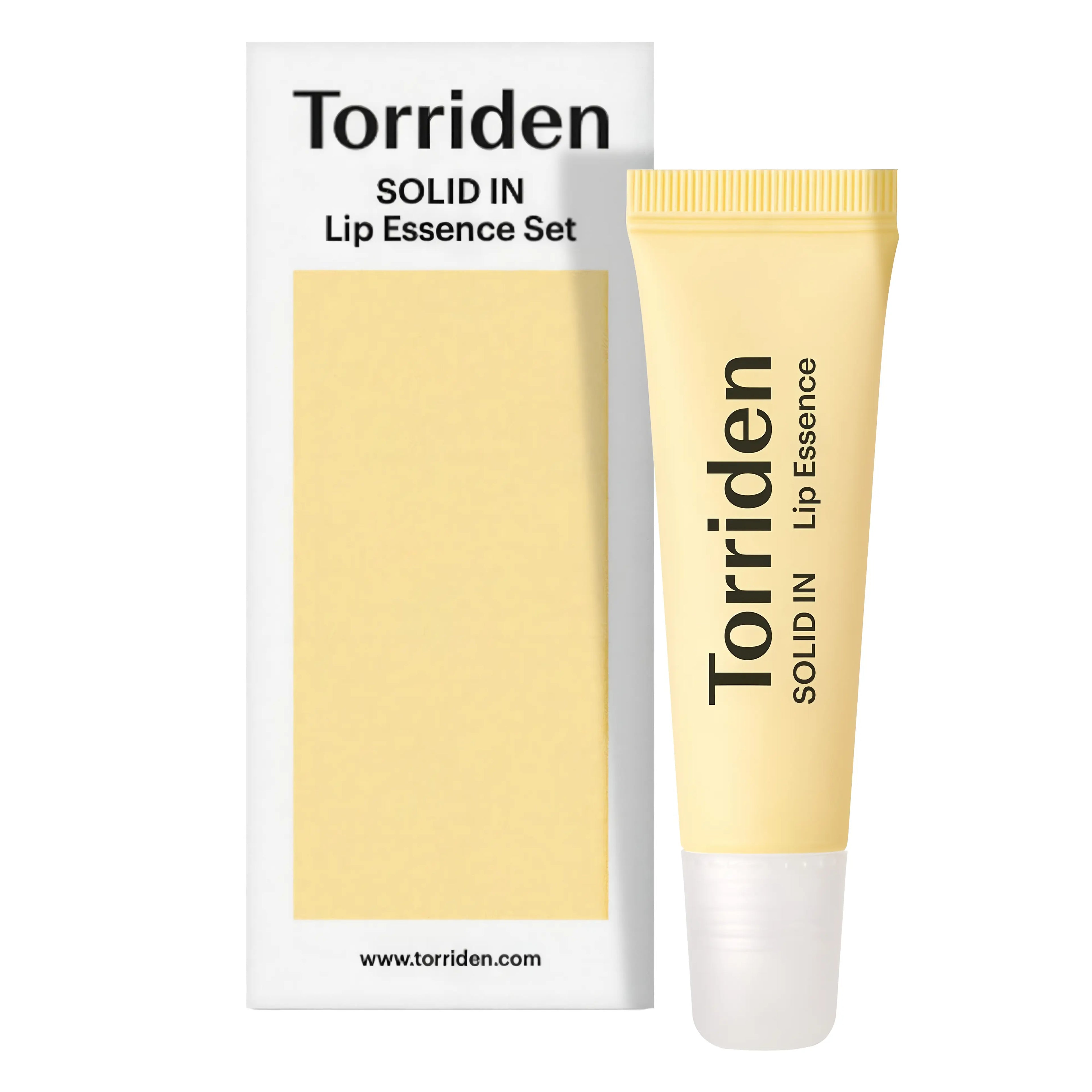 Torriden SOLID-IN Ceramide Lip Essence (11ml), intensive lip treatment for dry, chapped lips with 5D ceramide complex, shea butter, jojoba oil, panthenol, sodium hyaluronate to repair barrier, smooth flakes, provide glossy hydration without stickiness.
